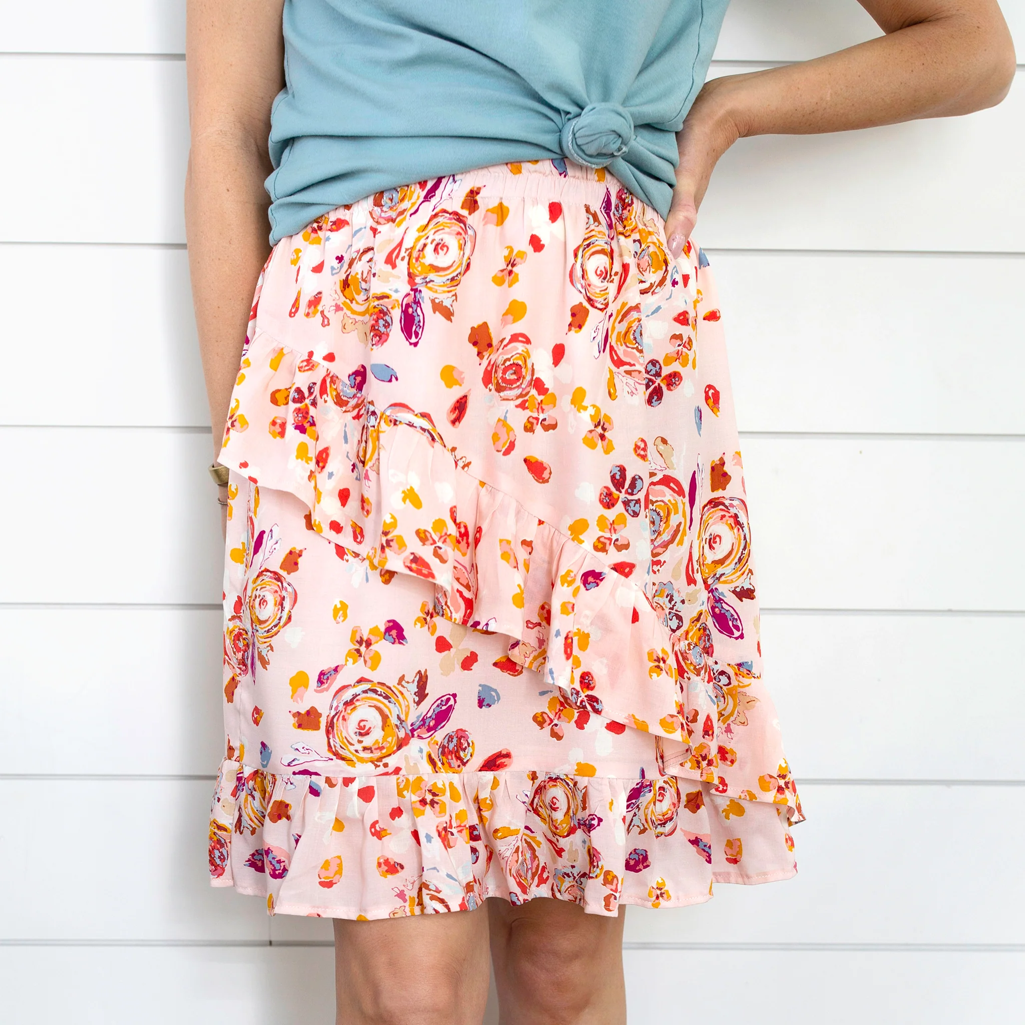 Swifting Flora Rosewood Fabric in Rayon - Image 6