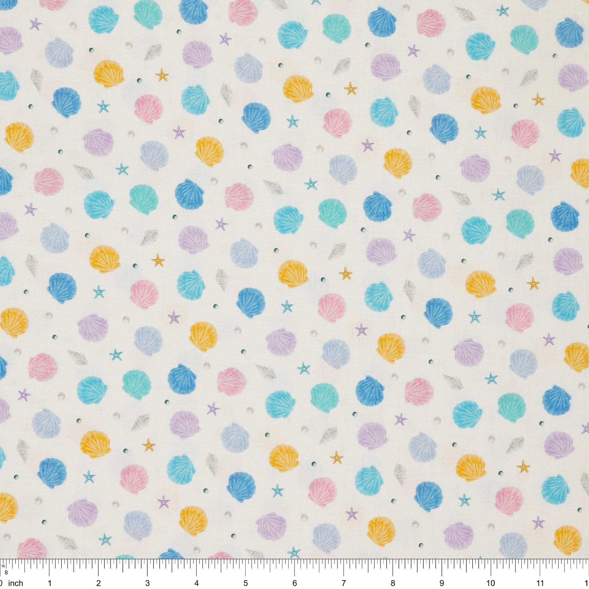 Swim With Me Fabric Collection - Little Shells White - Image 3