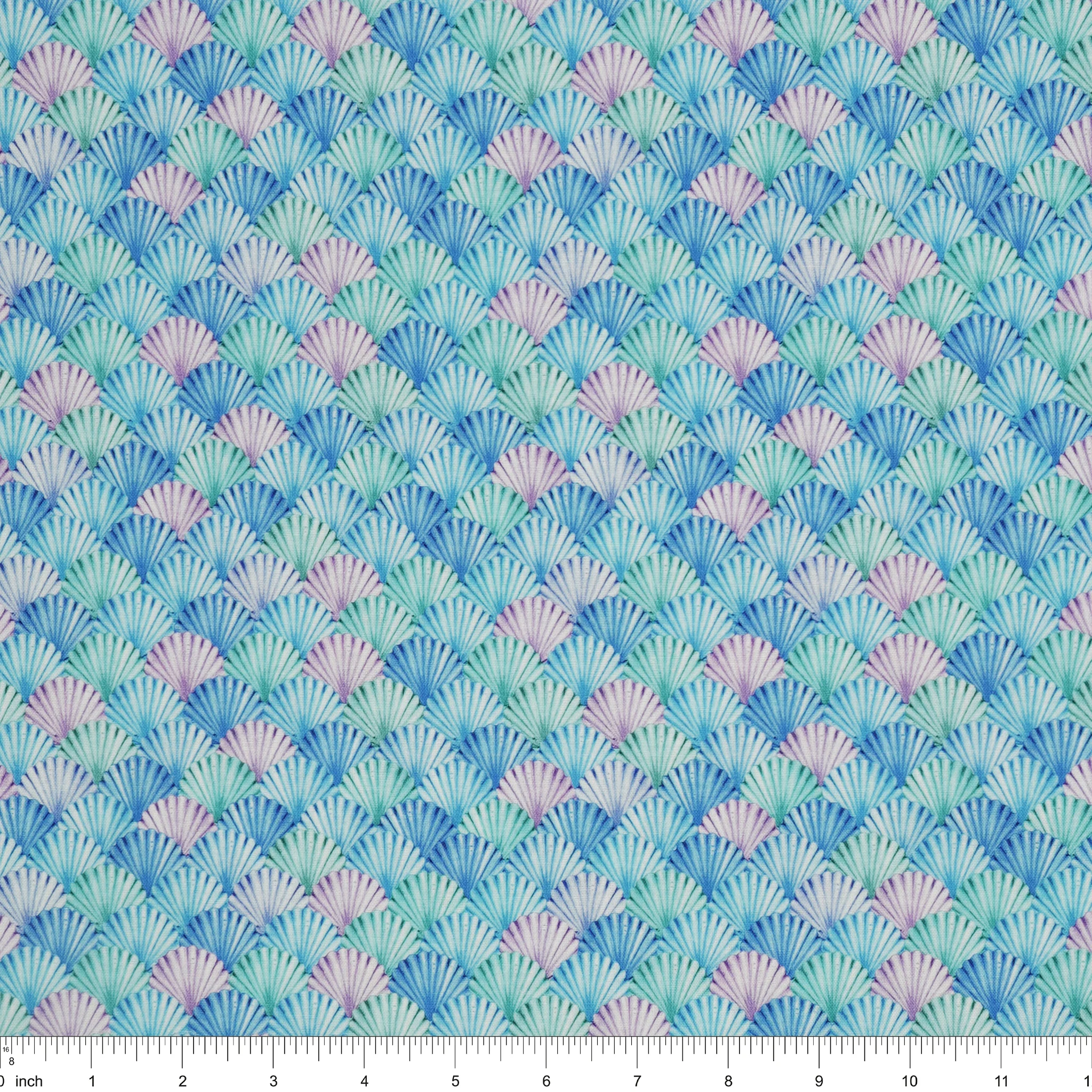 Swim With Me Fabric Collection - Scalloped Shells Blue - Image 3