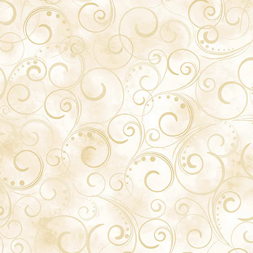 Swirling Splendor 108" Wide Quilt Backing - Cream
