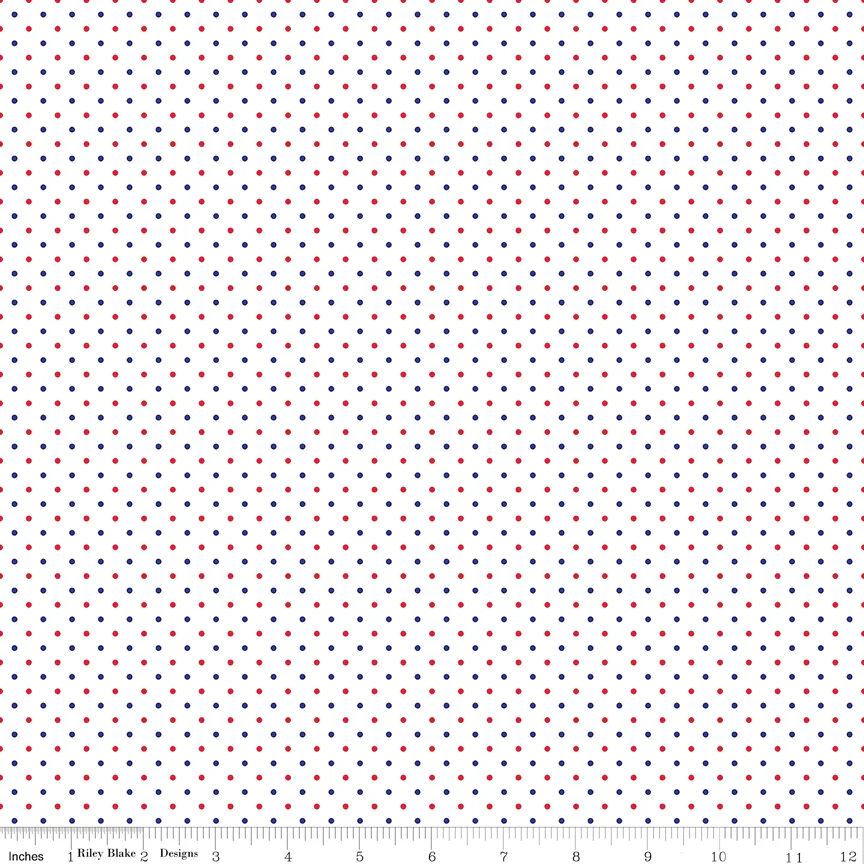 Swiss Dots Fabric Collection - Patriotic - Image 2