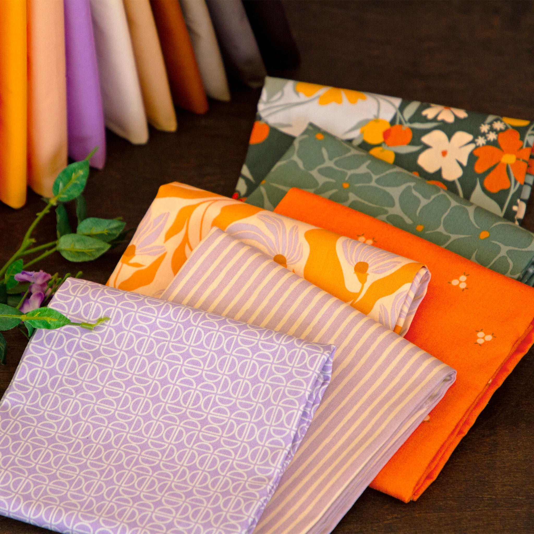 Tangerine Fabric Collection - Wind Dance Blaze - Image 4