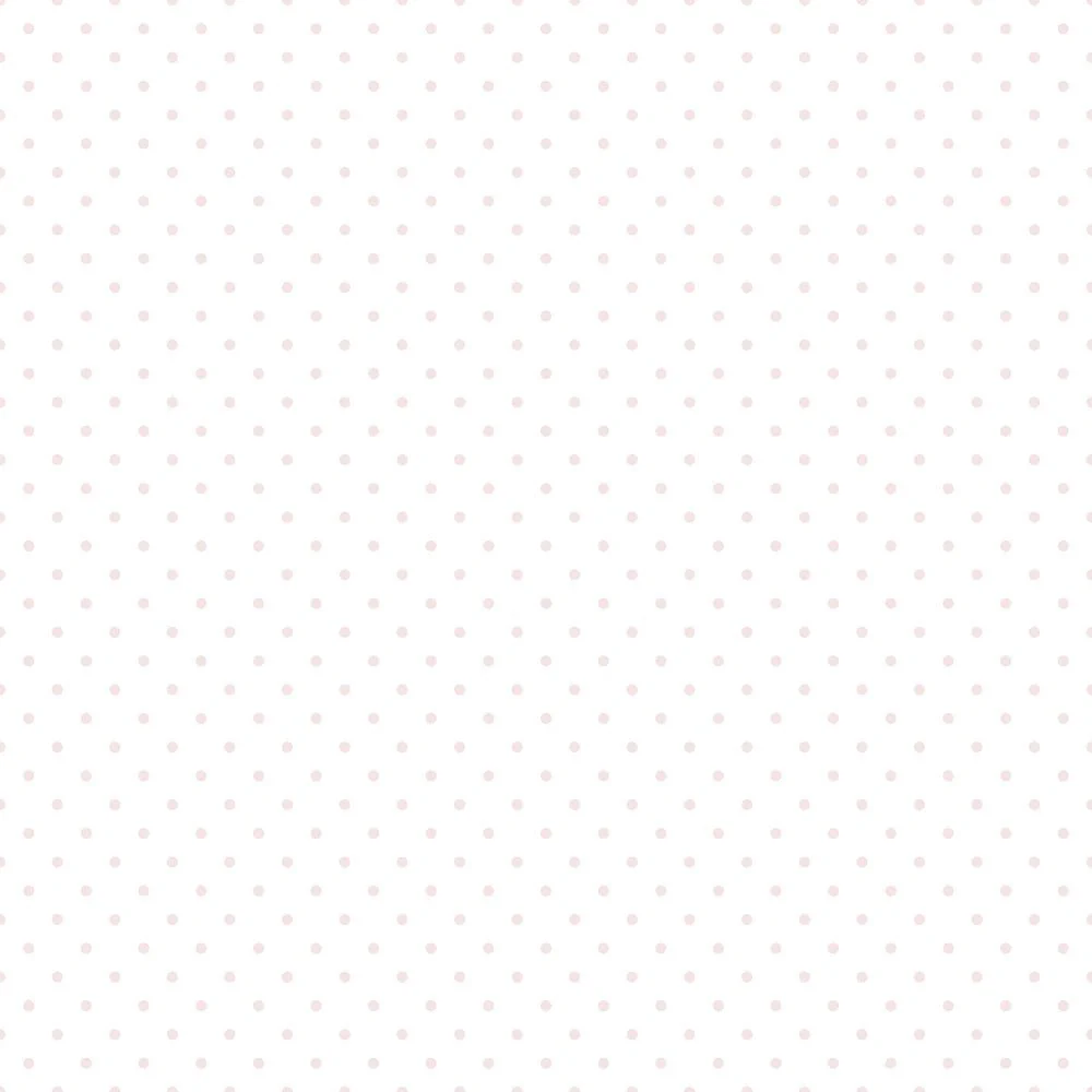 Tea Time Pink Dots Fabric - White