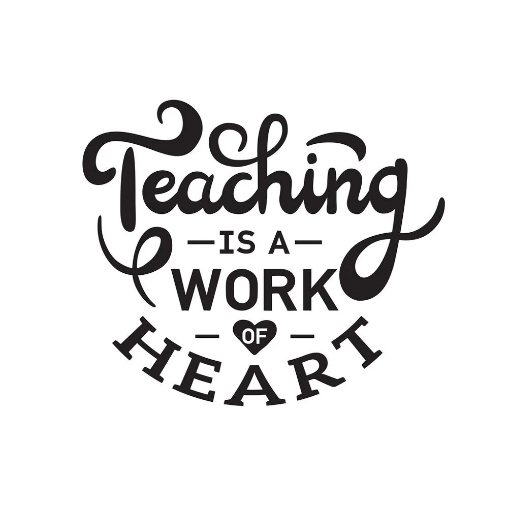 Teaching Is A Work Of Heart Fabric Panel