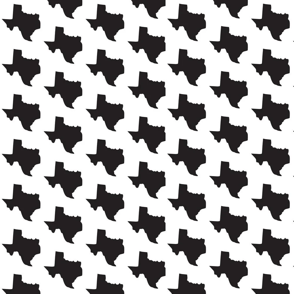 Texas State Silhouette Allover Fabric