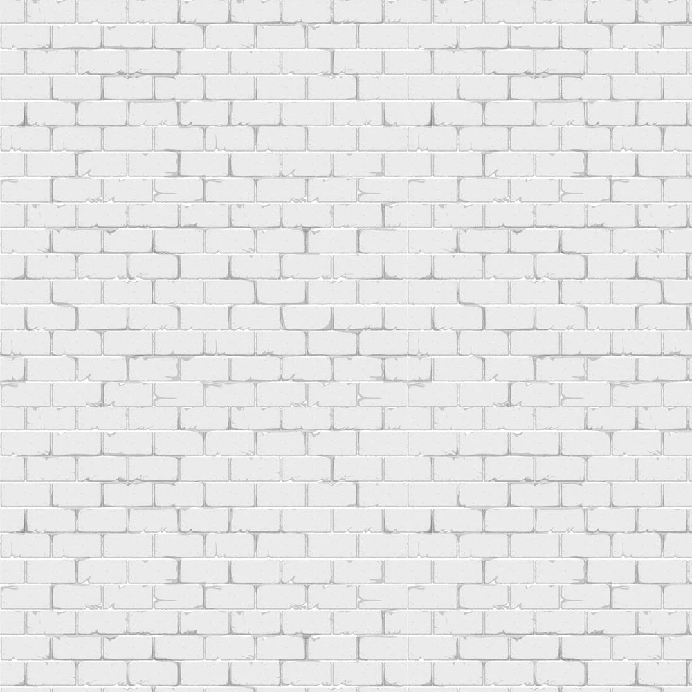 Textured Brick Wall Fabric - White