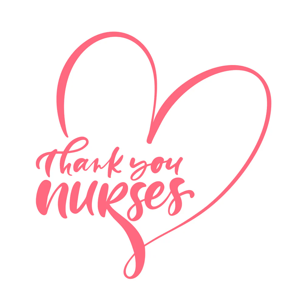 Thank You Nurses Fabric Panel - Pink
