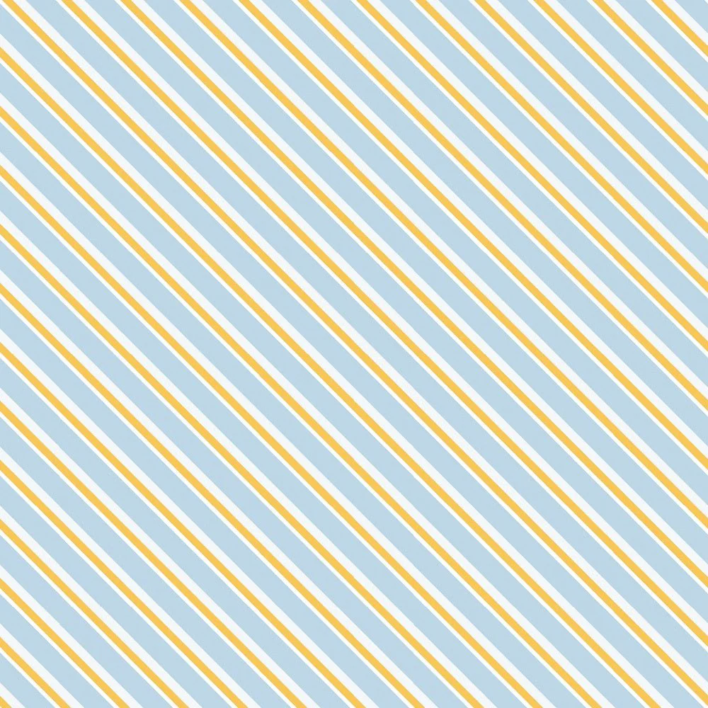 The Bees Knees Blue Double Stripes Fabric