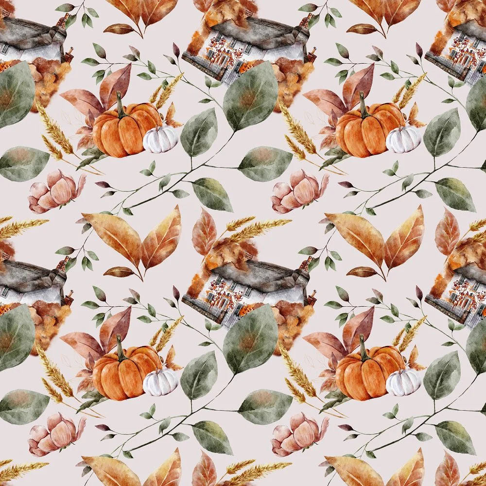 The Cottage Allover Fabric - White