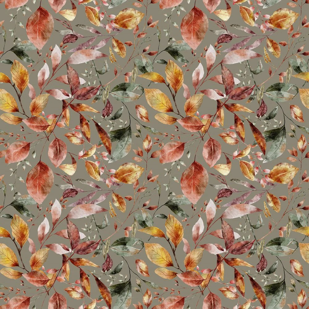 The Cottage Leaves Allover Fabric - Green