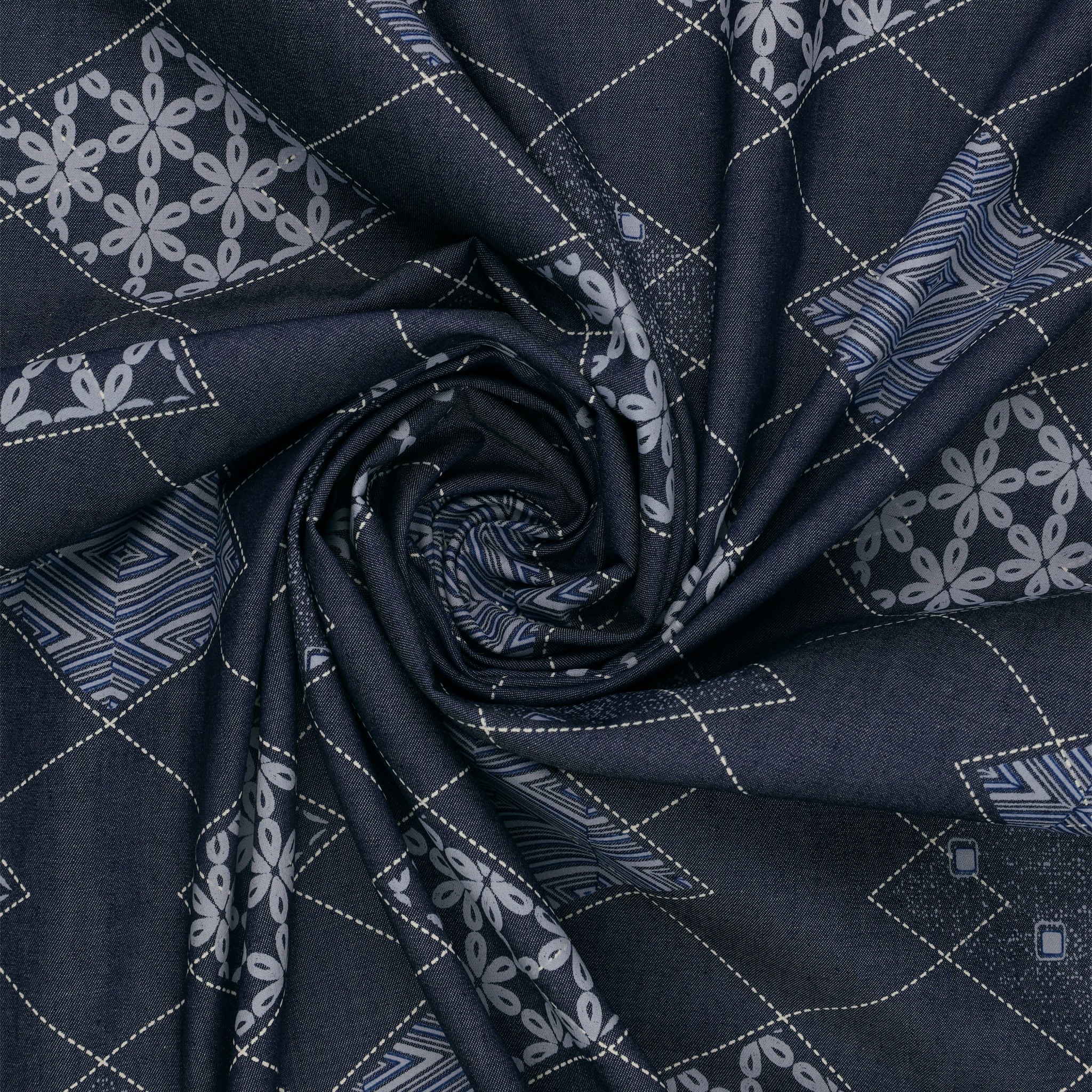 The Denim Studio Fabric Collection - Diamond Arcuate - Image 2