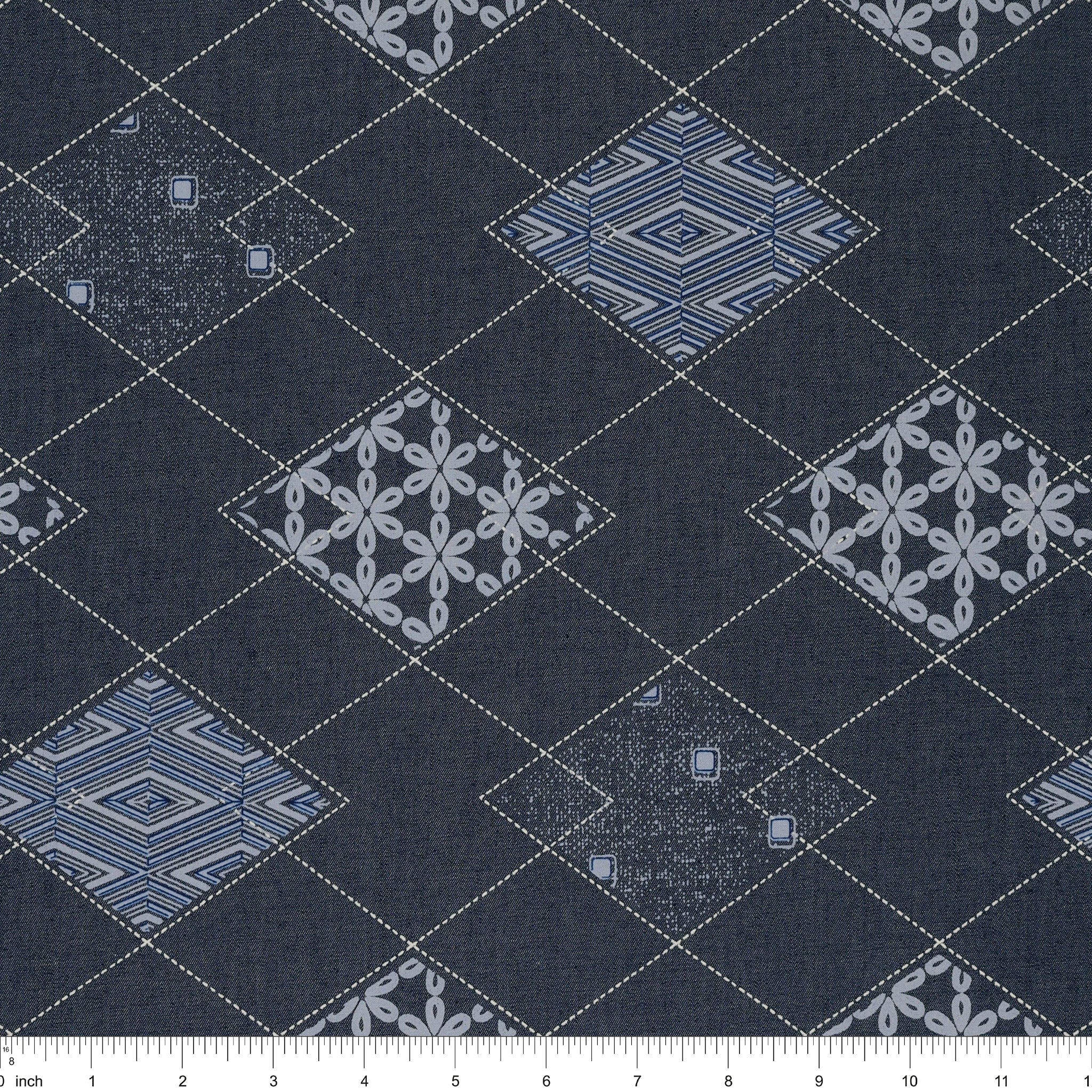 The Denim Studio Fabric Collection - Diamond Arcuate - Image 3