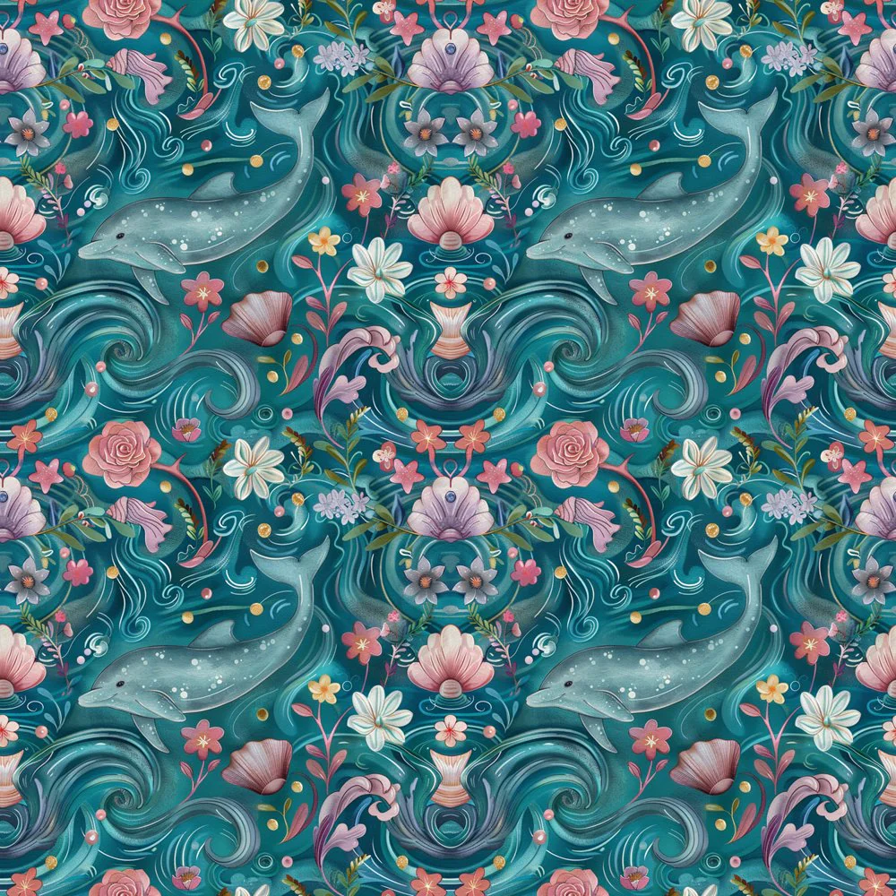 The Dolphin Bay Pattern #8 Fabric