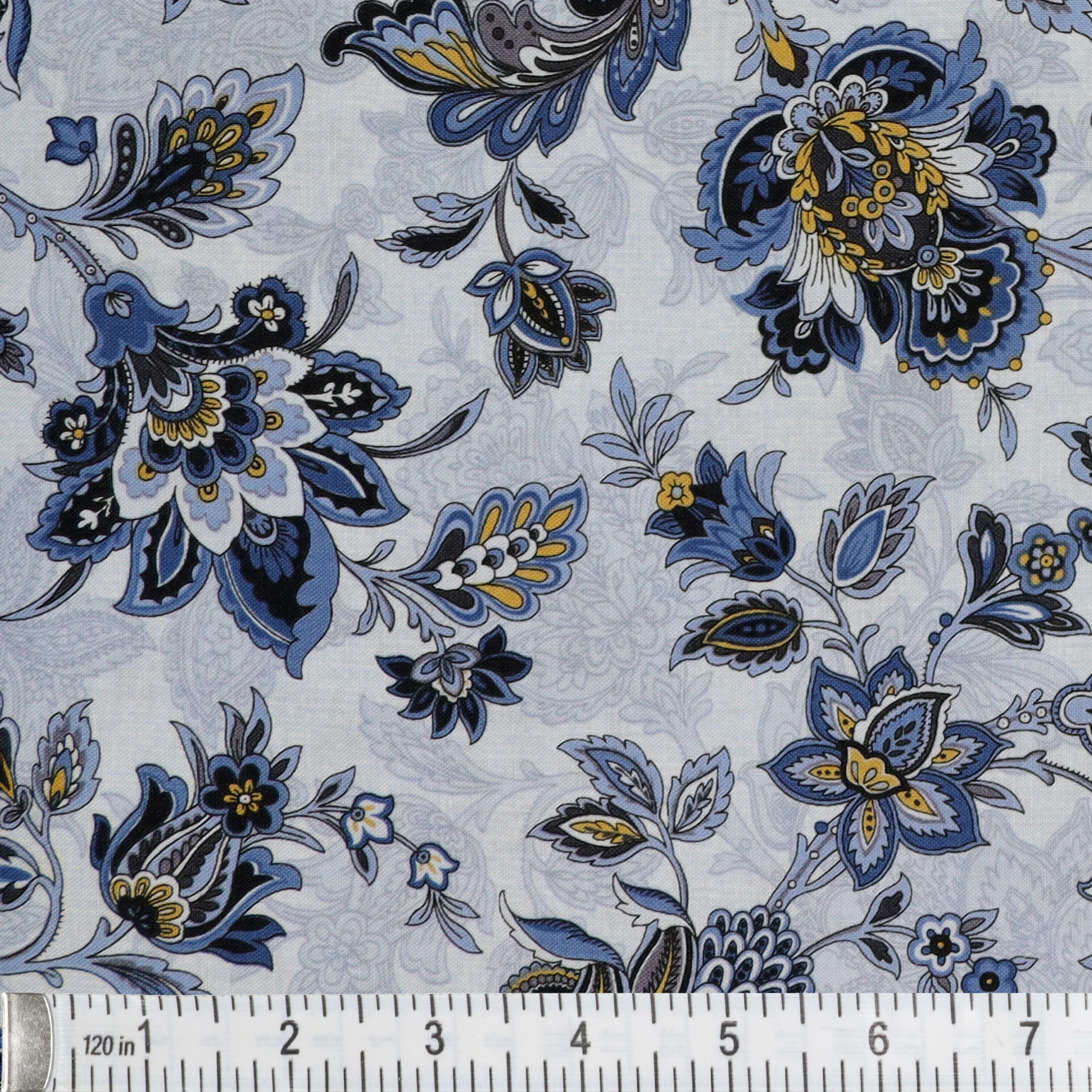 The Drawing Room Fabric Collection - Comfy Chair Blue - Image 2