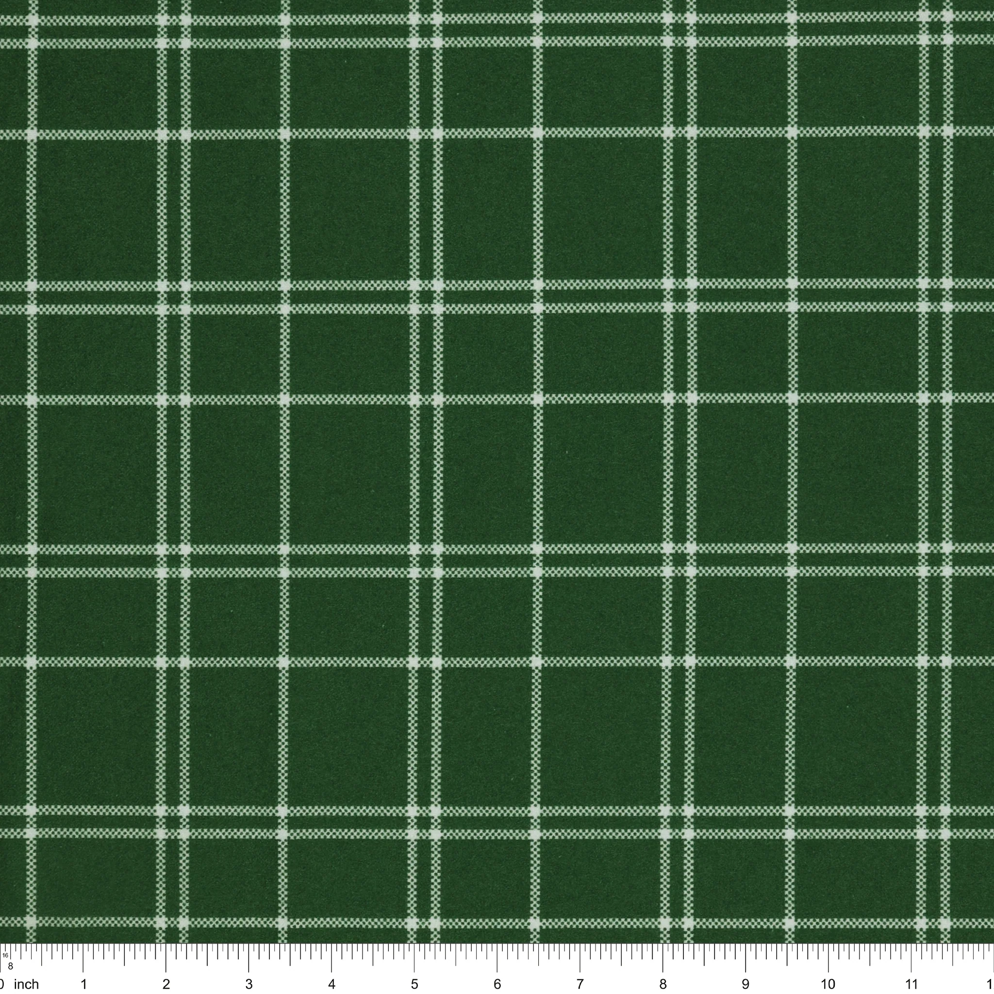 The North Pole Flannel Fabric Collection - Plaid Forest - Image 3