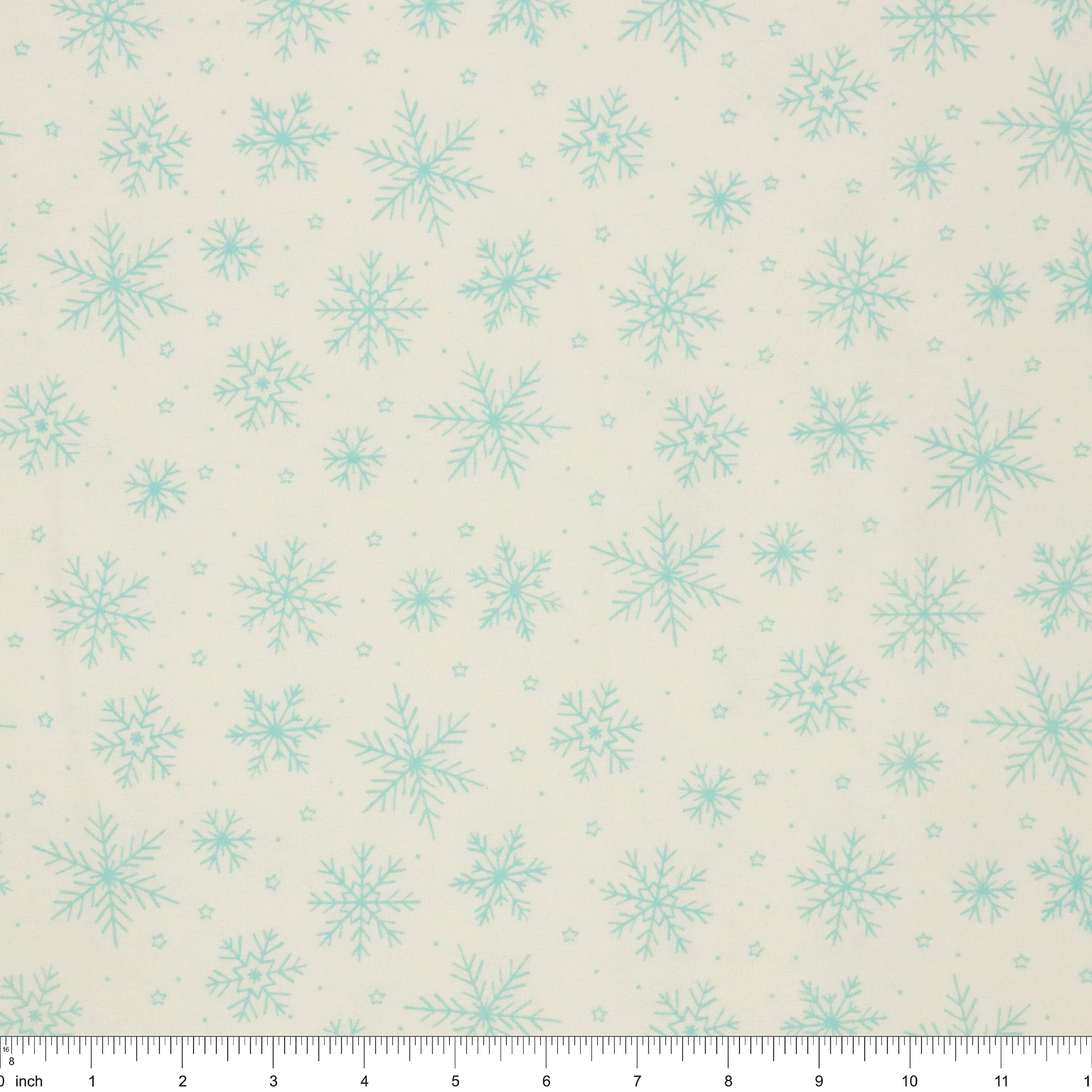 The North Pole Flannel Fabric Collection - Snowflakes White - Image 3