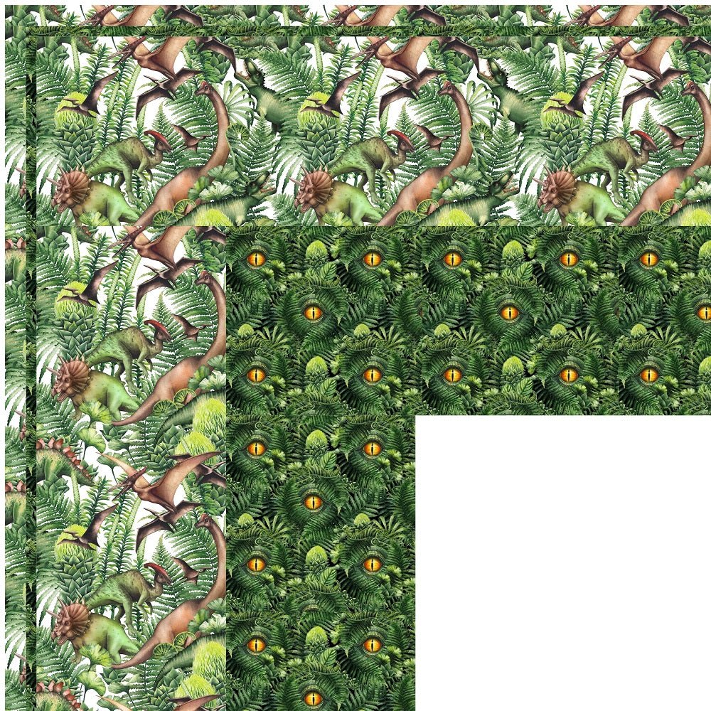 The World of Dinosaurs Wall Hanging/Lap Quilt Kit - 42" x 42" - Image 2