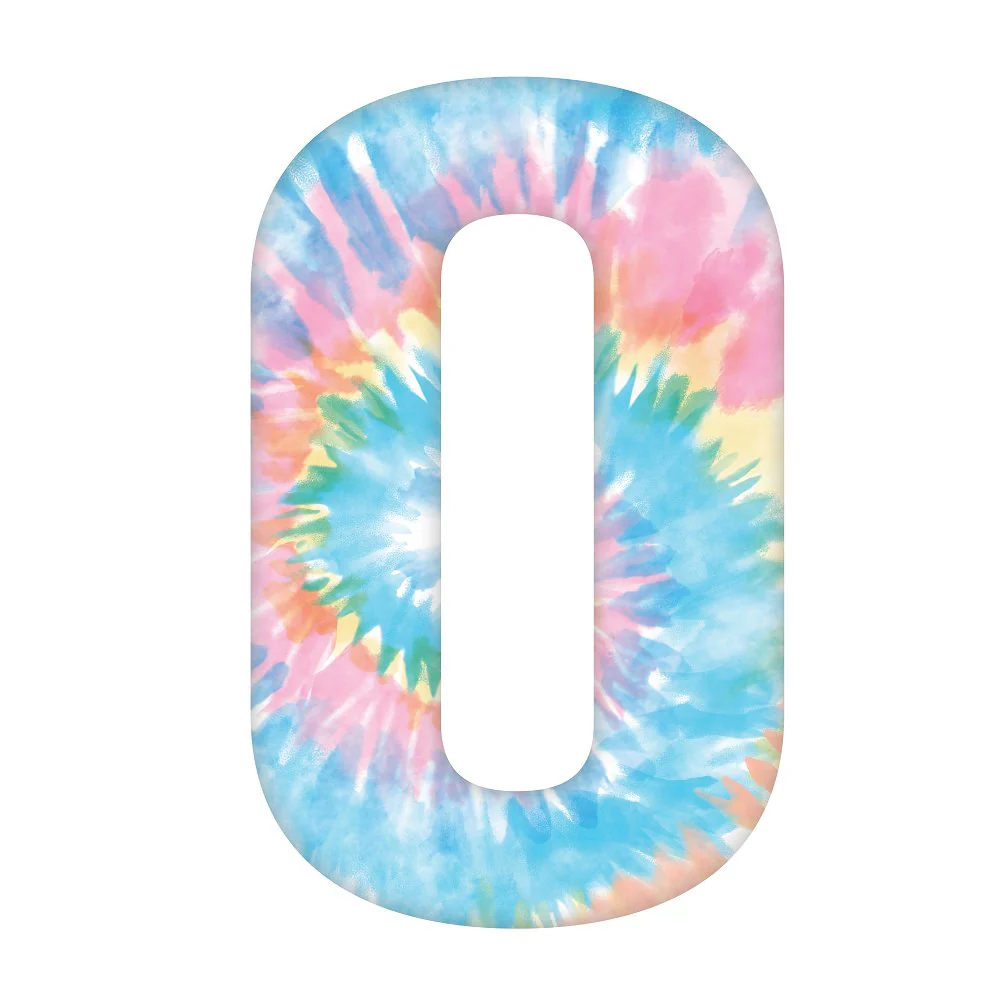 Tie-Dye Letter O Fabric Panel