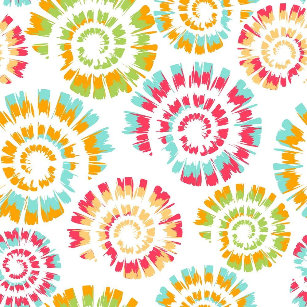 Tie Dye Spiral Fabric