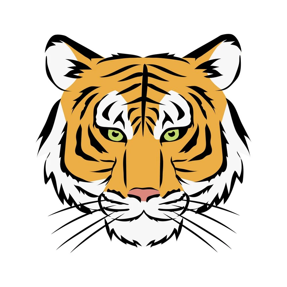 Tiger Face Fabric Panel