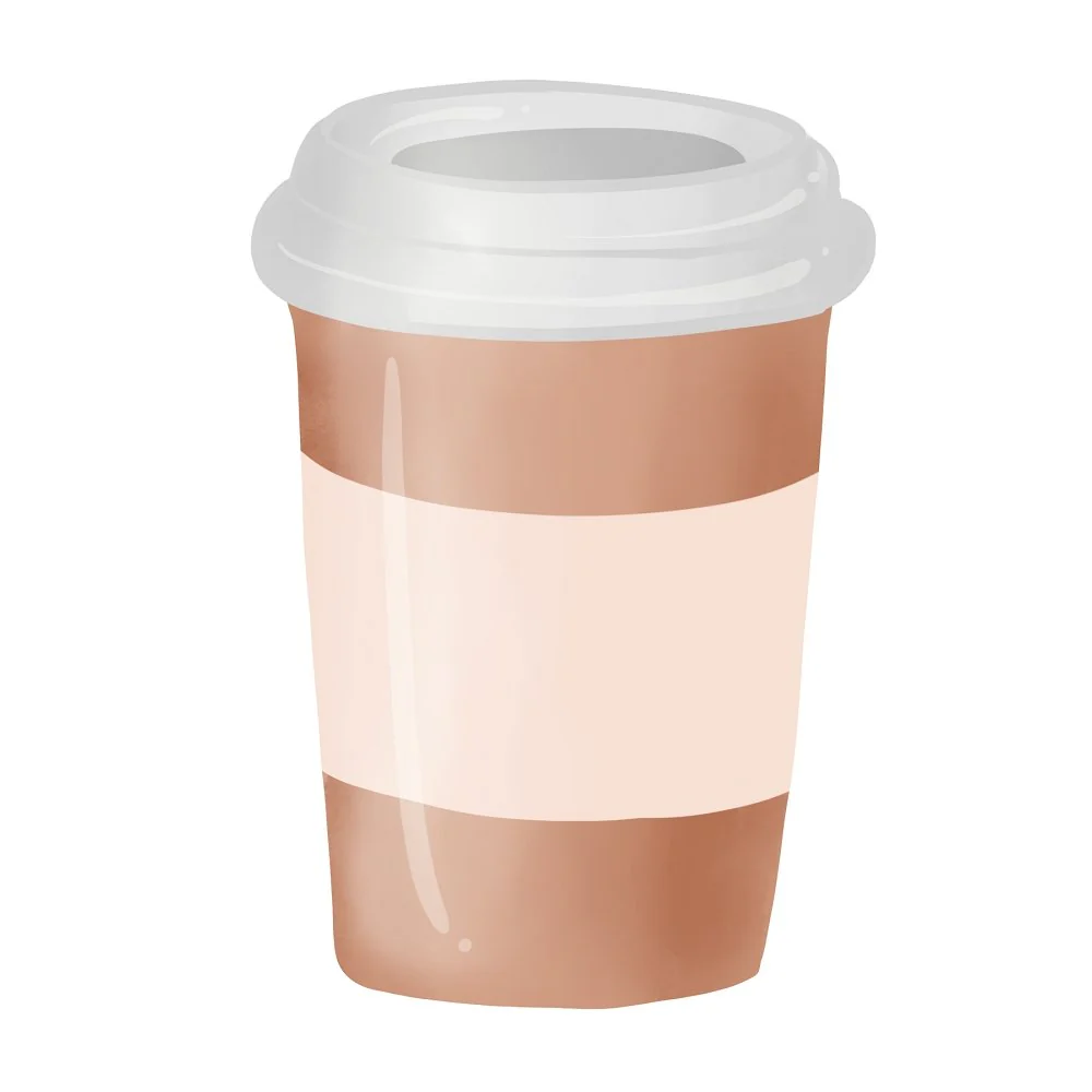 To-Go Coffee Cup Fabric Panel