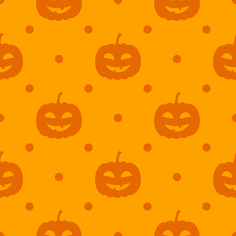 Tone on Tone Halloween Pumpkins Fabric - Orange