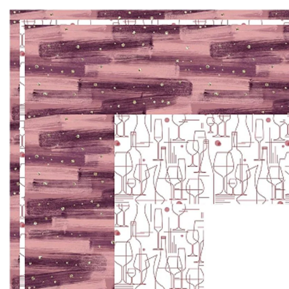 Tossed Merlot Wine Glass Wall Hanging 42" x 42" - Image 3
