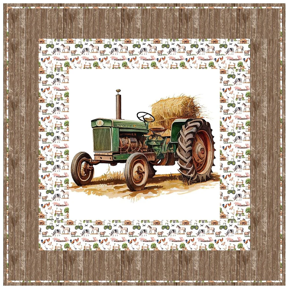 Tractor Hay Day Wall Hanging 42" x 42"