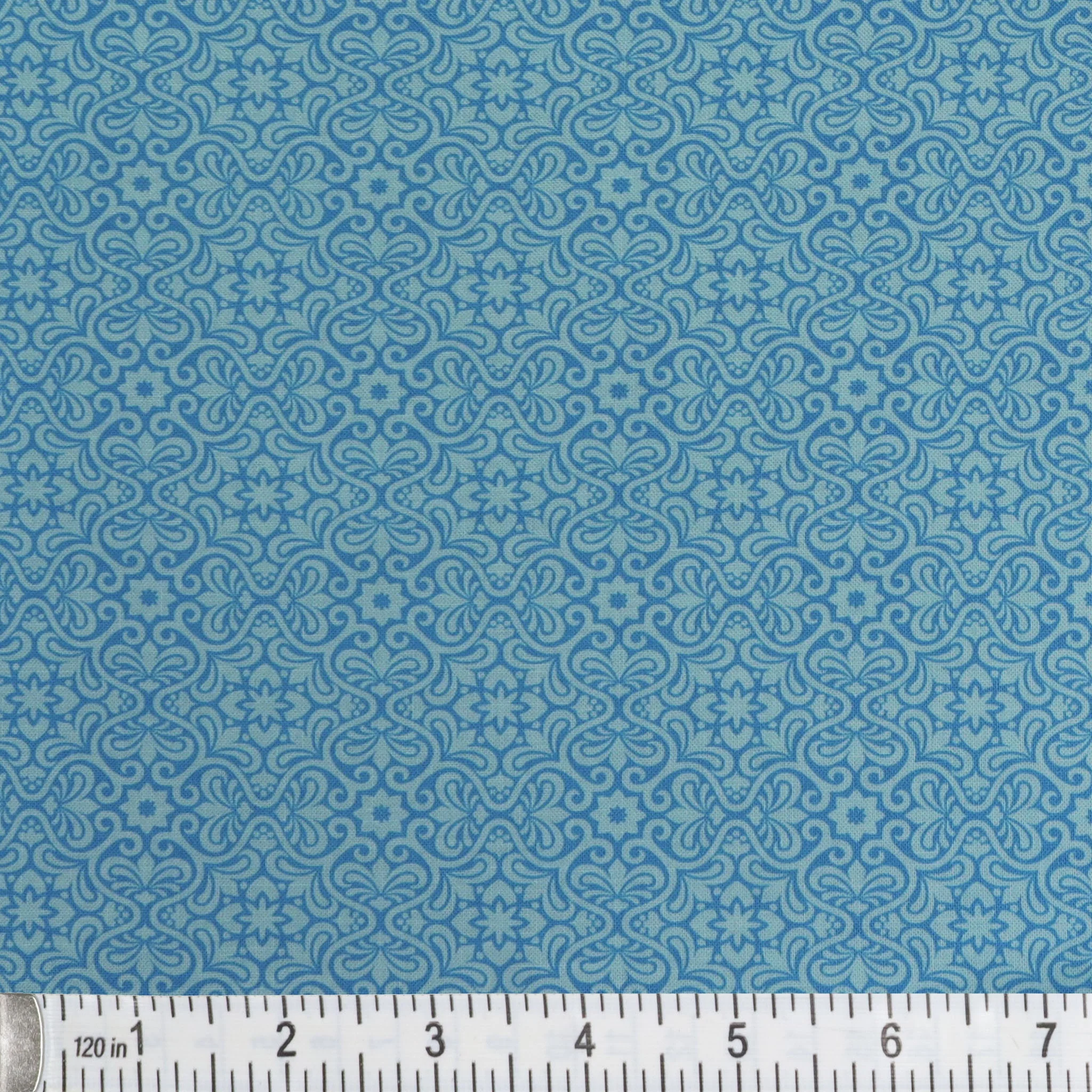 Transparency Watercolors Fabric Collection - Damask Bluebell - Image 2
