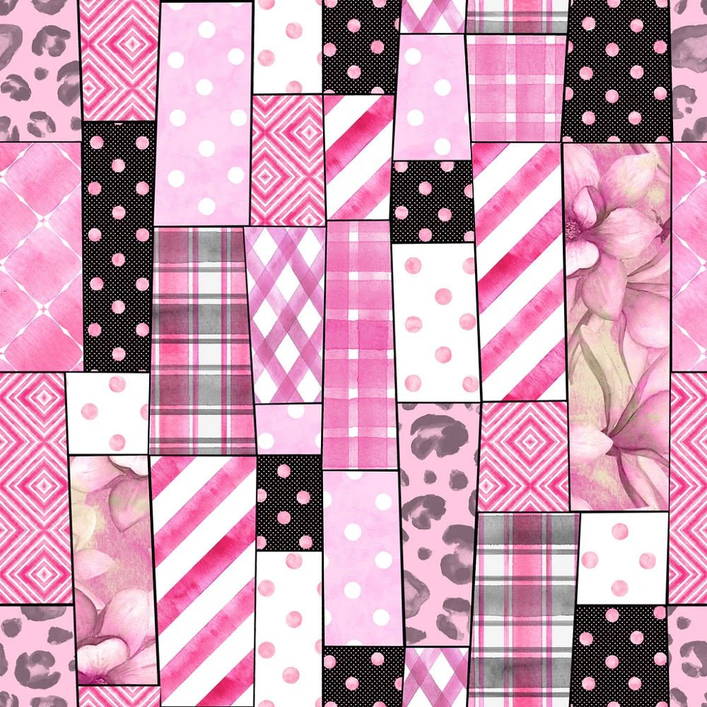 Trendy Patchwork Pattern #3 Fabric