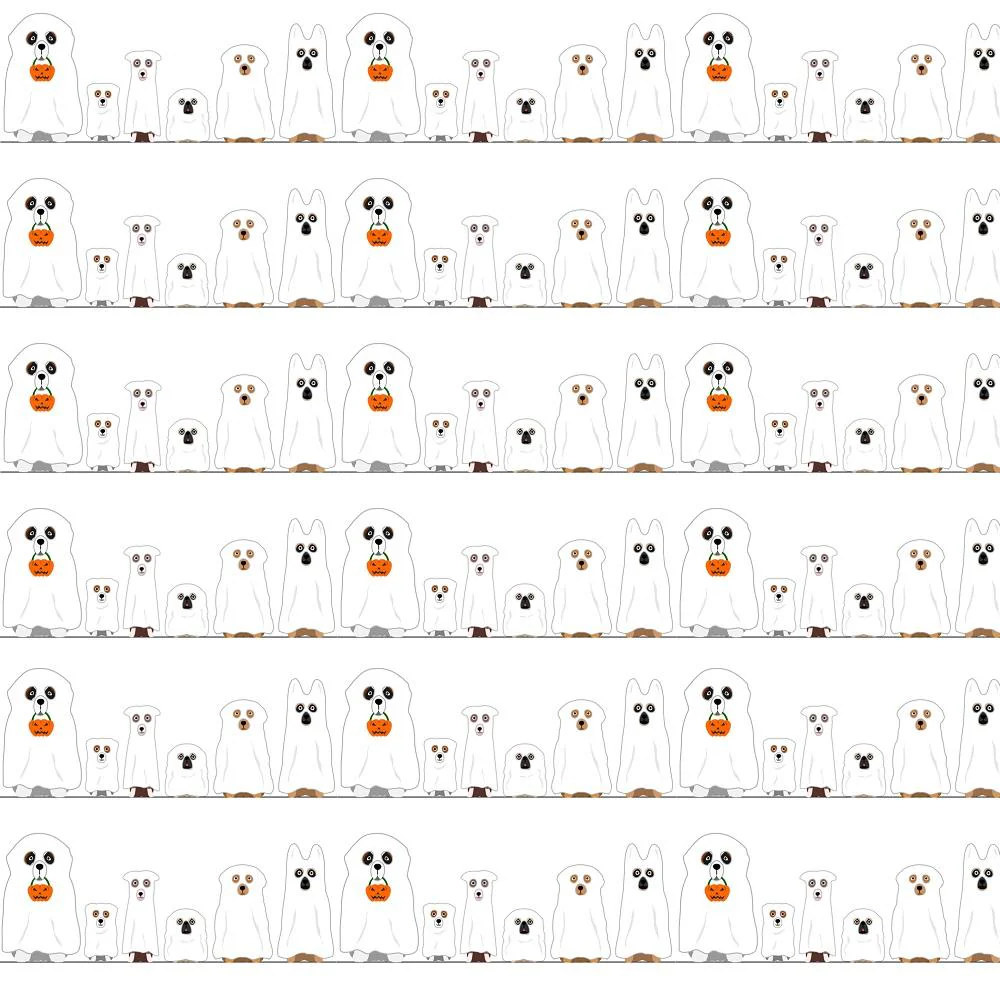 Trick Or Treating Dogs Fabric