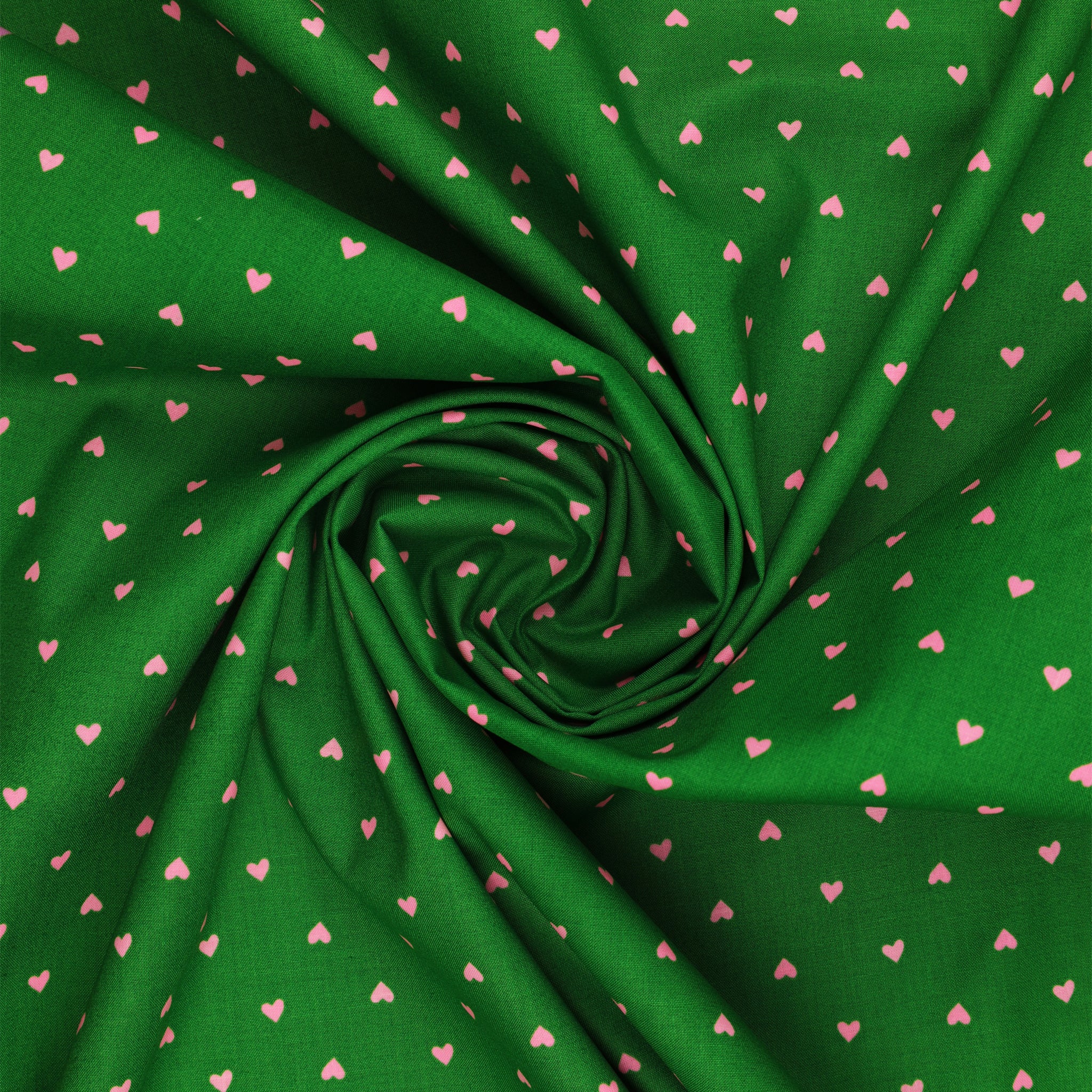 Trinketry Fabric Collection - Hearts Deep Verdant - Image 2