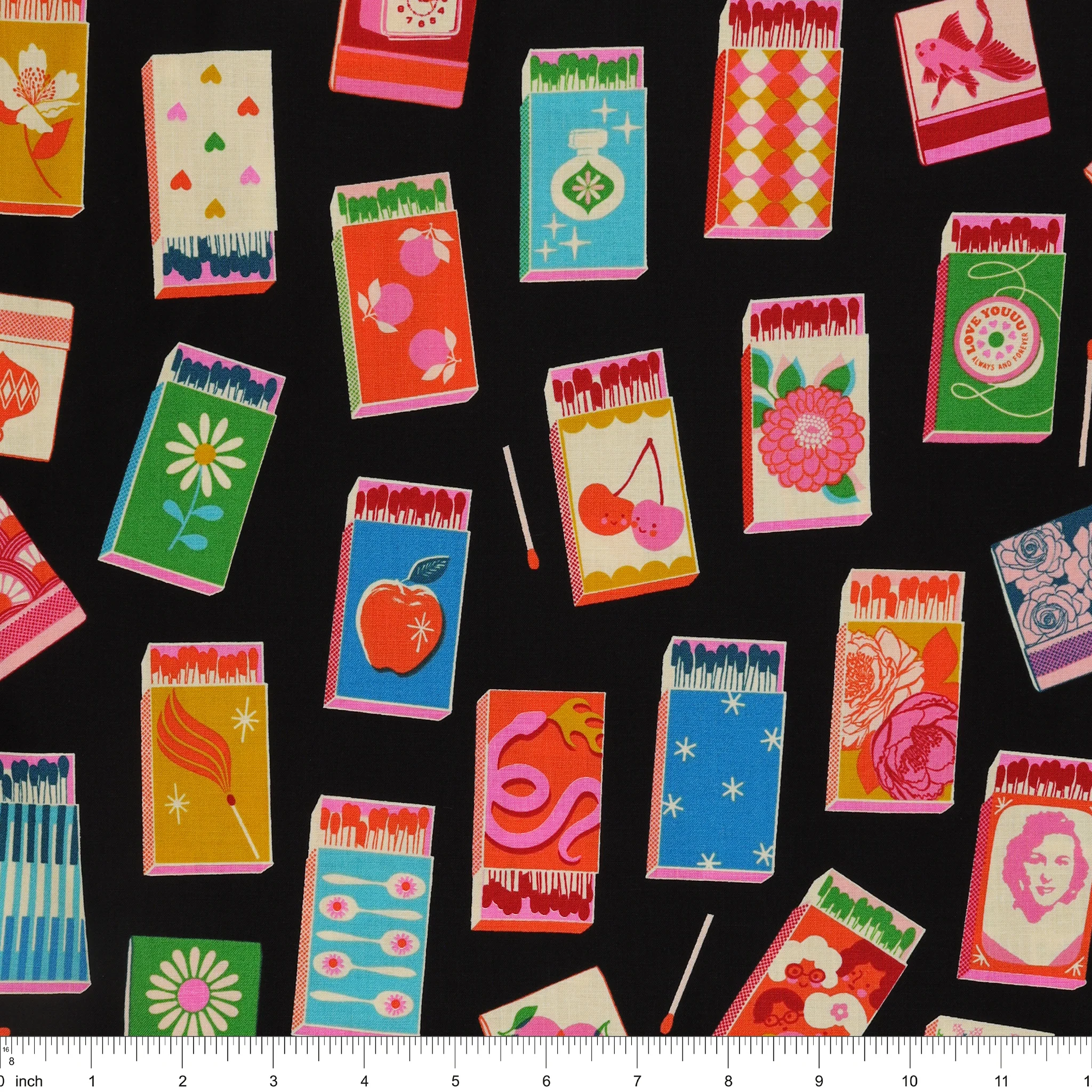 Trinketry Fabric Collection - Matchmaker Black - Image 3