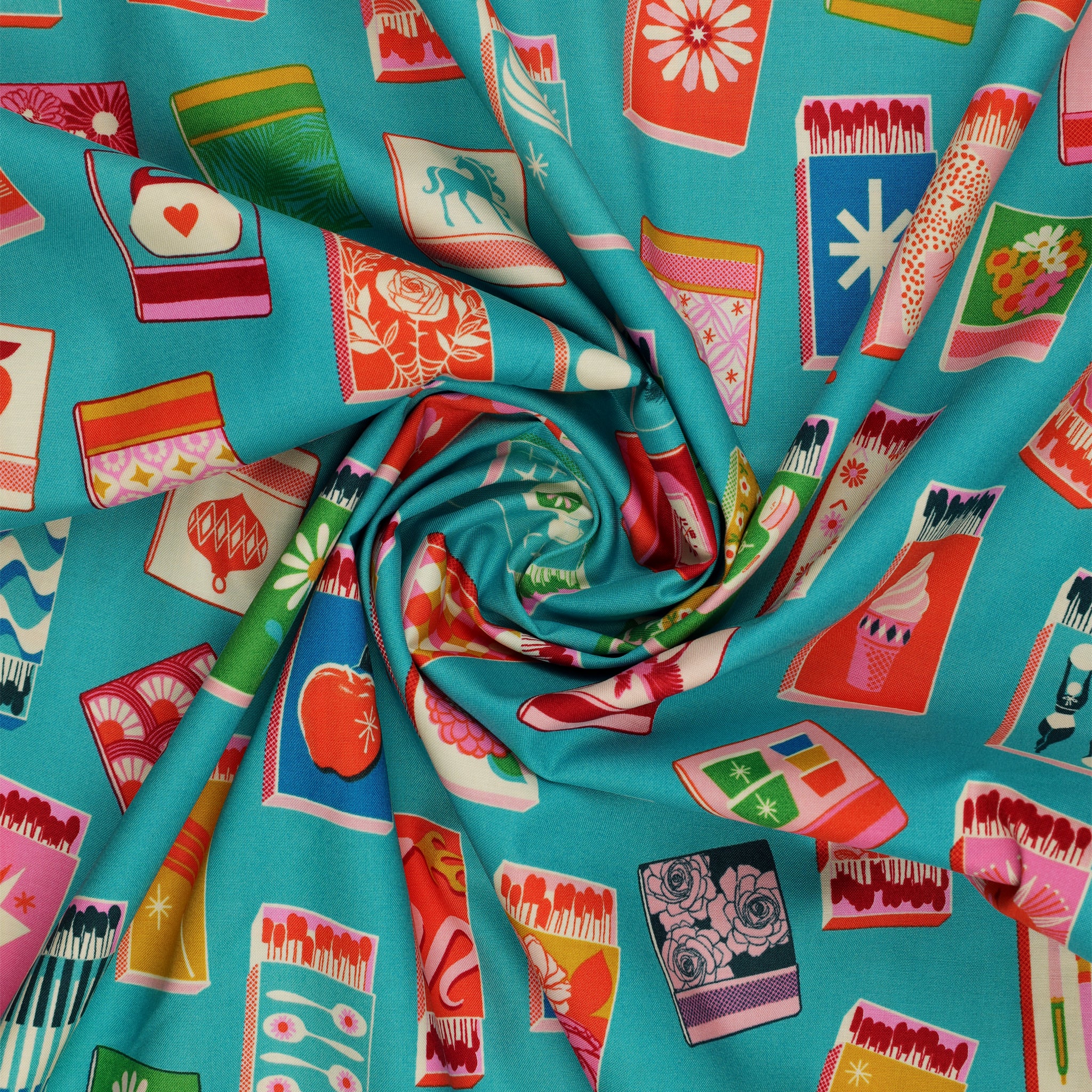 Trinketry Fabric Collection - Matchmaker Turquoise - Image 2