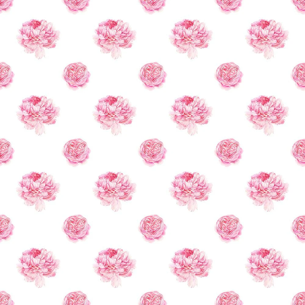 Tropical Love Flowers Fabric - White