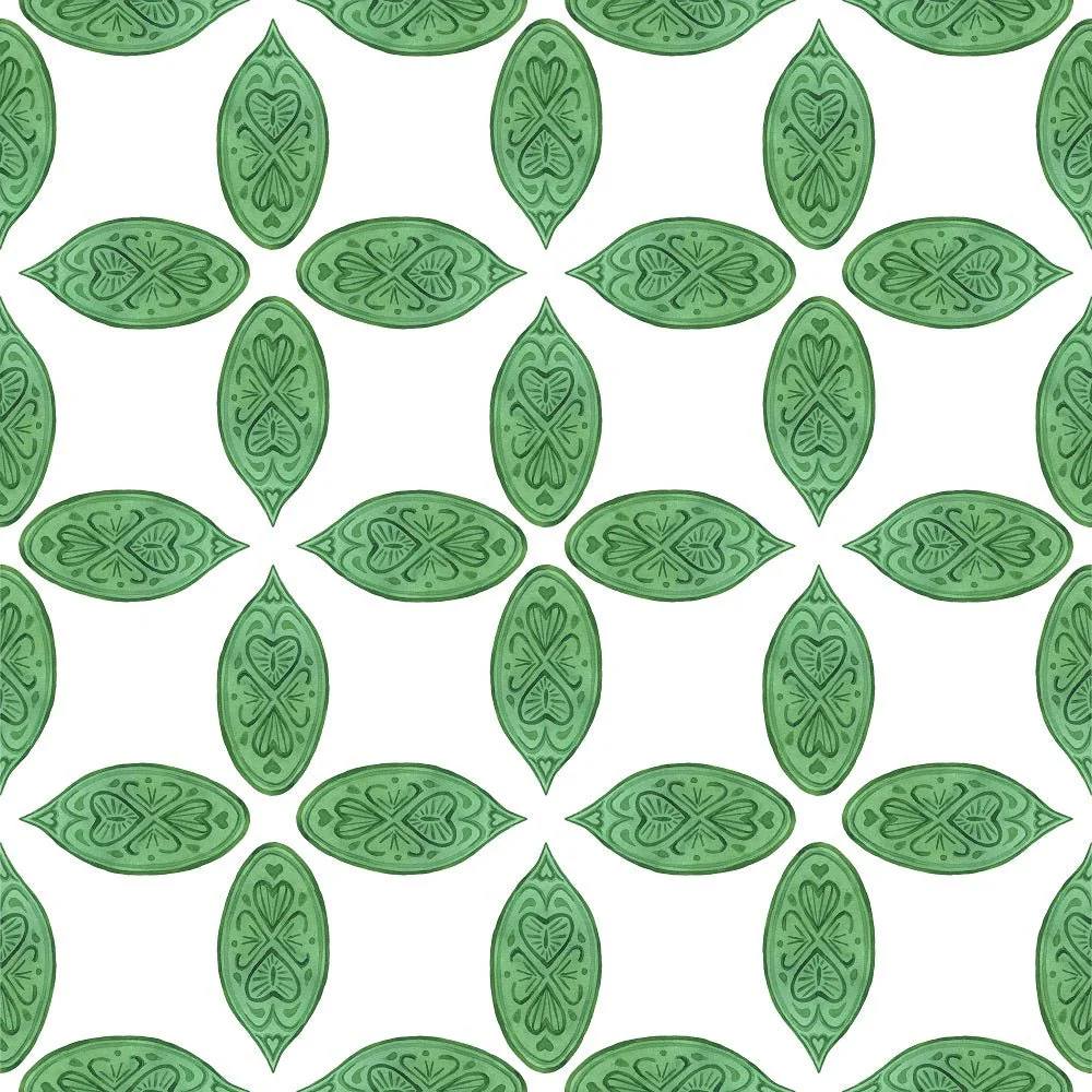 Tropical Love Leaves Pattern Fabric