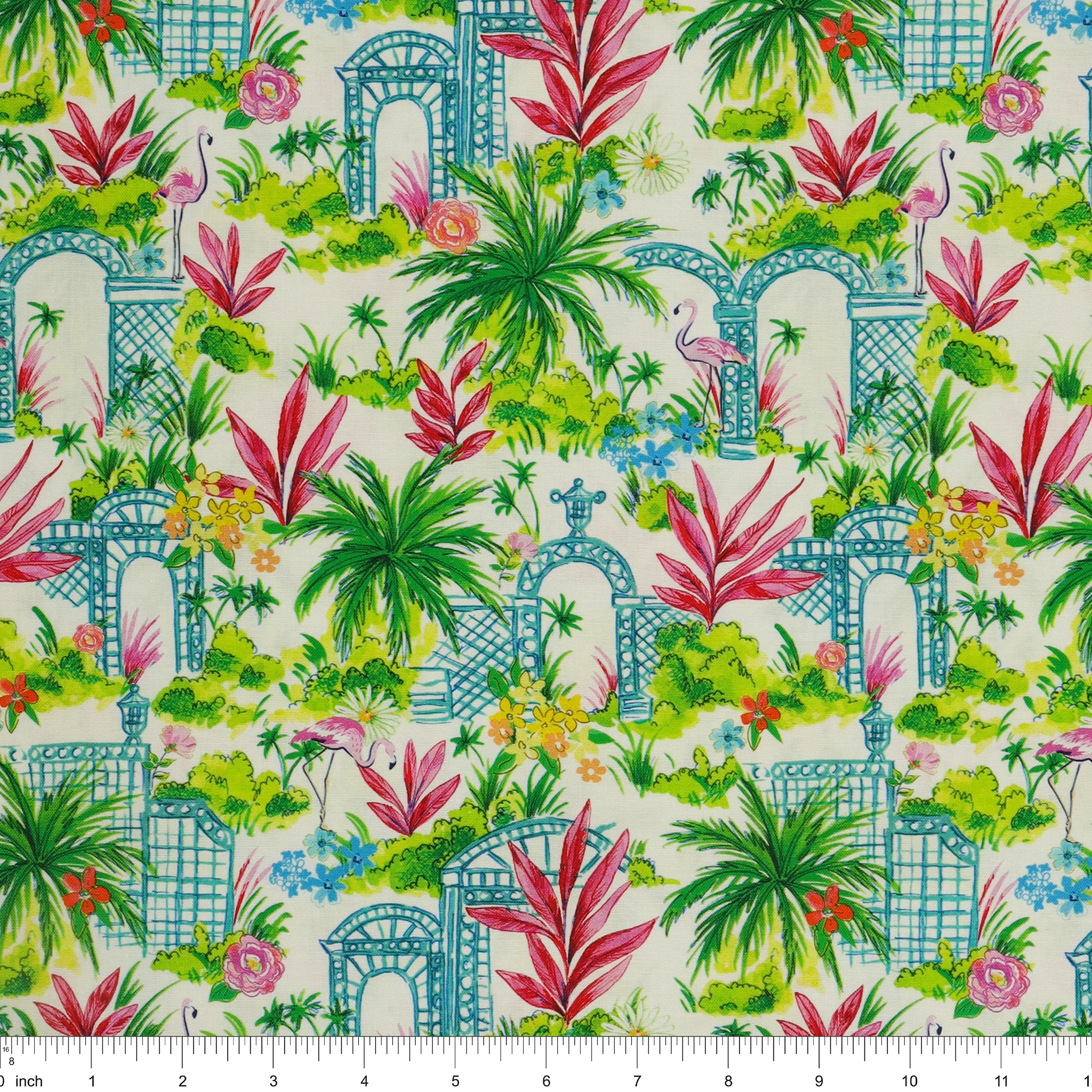 Tropical Splash Fabric Collection - Oasis White - Image 3