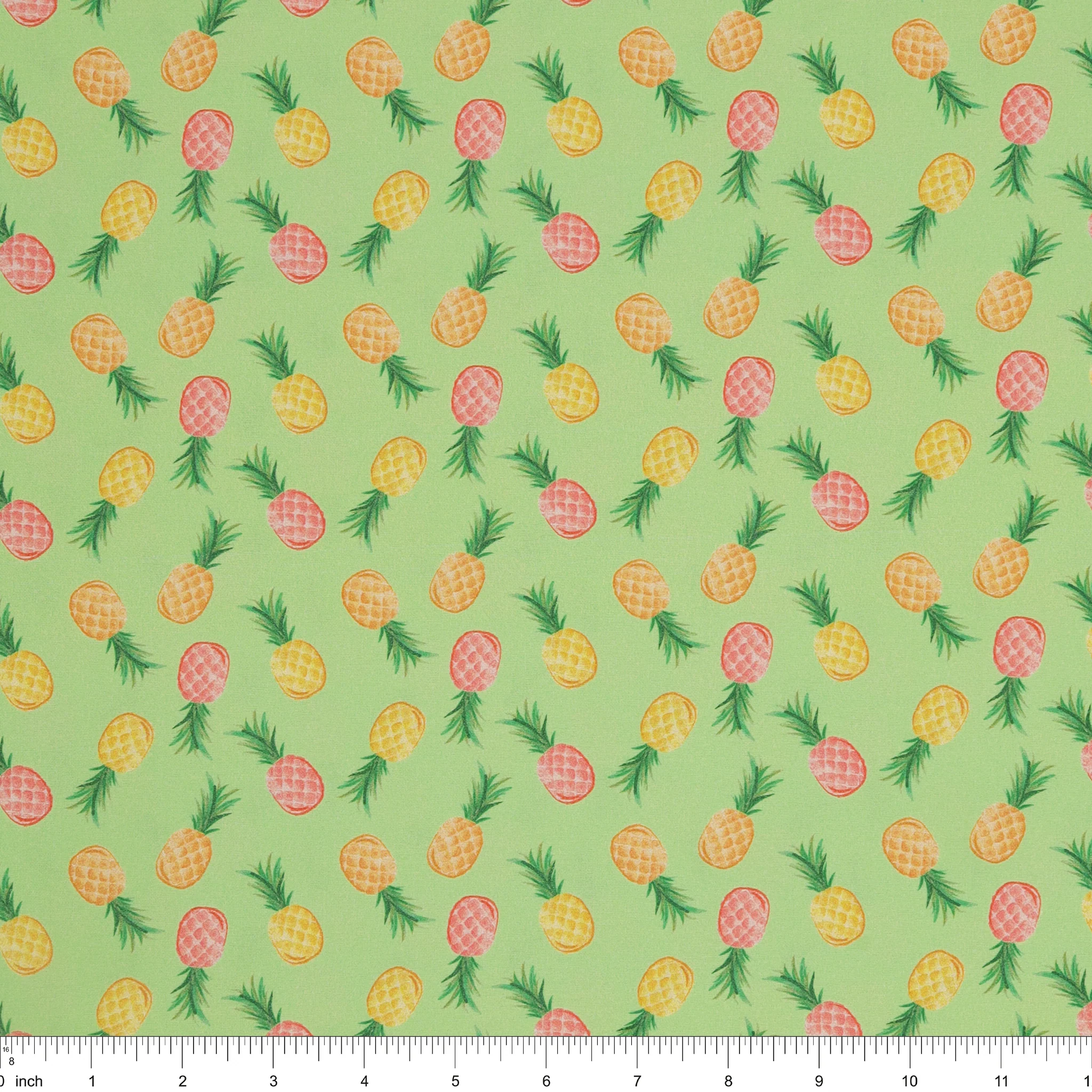 Tropical Splash Fabric Collection - Pineapple Party Green - Image 3