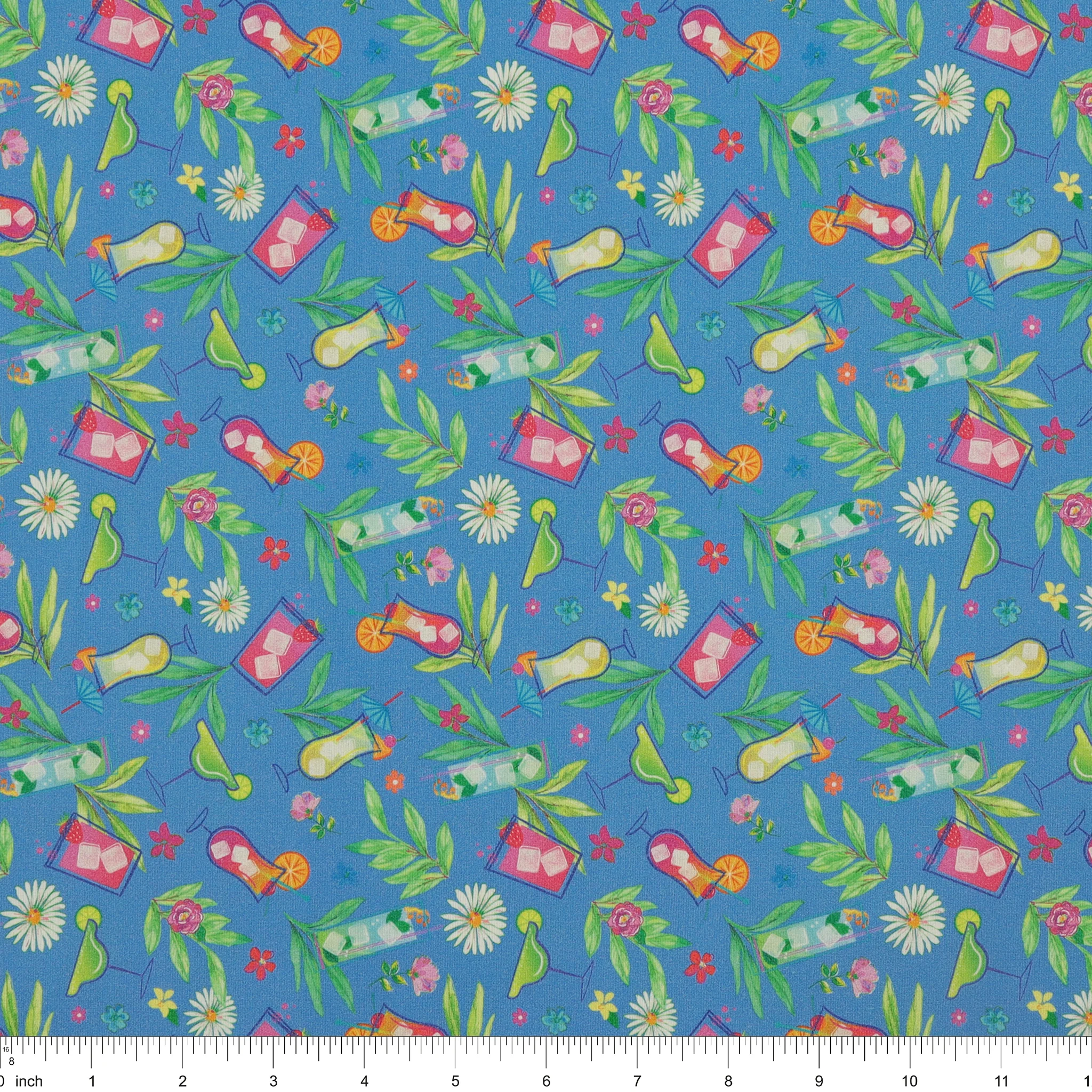 Tropical Splash Fabric Collection - Tropical Punch Medium Blue - Image 3