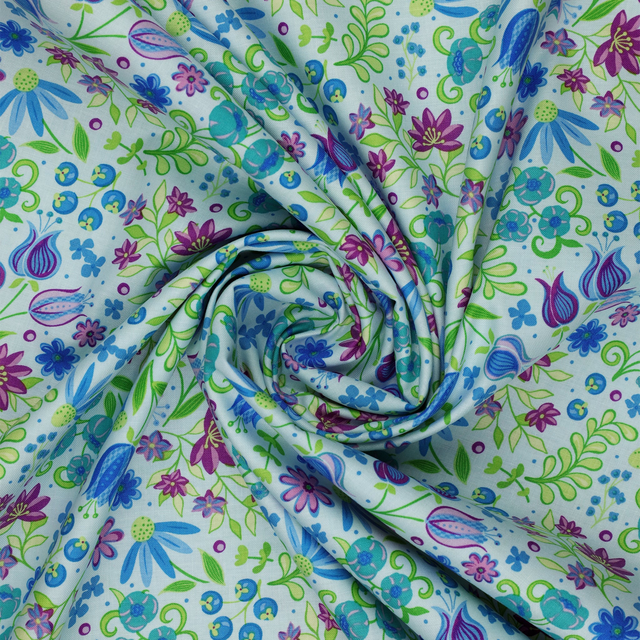 Twilight Serenade Fabric Collection - Cutting Garden Powder Blue - Image 2