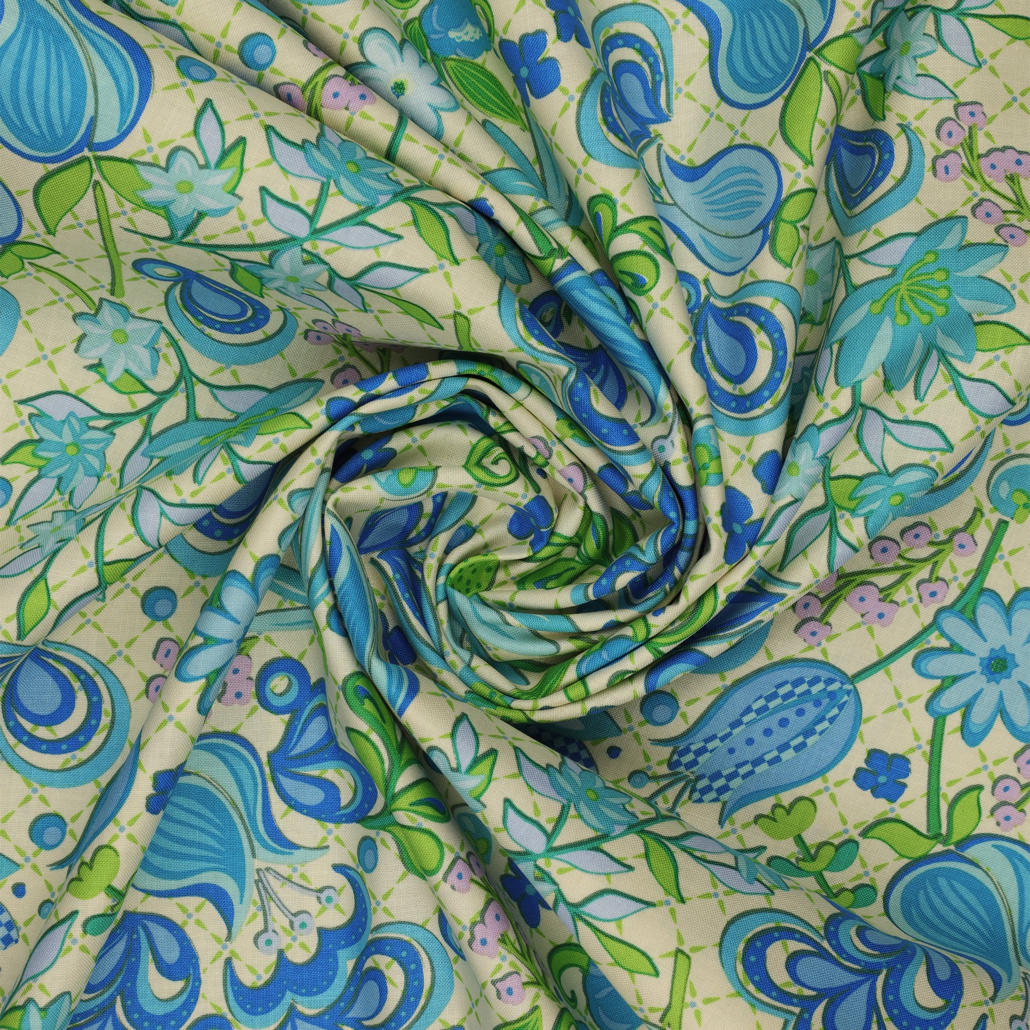 Twilight Serenade Fabric Collection - Feature Aqua - Image 2