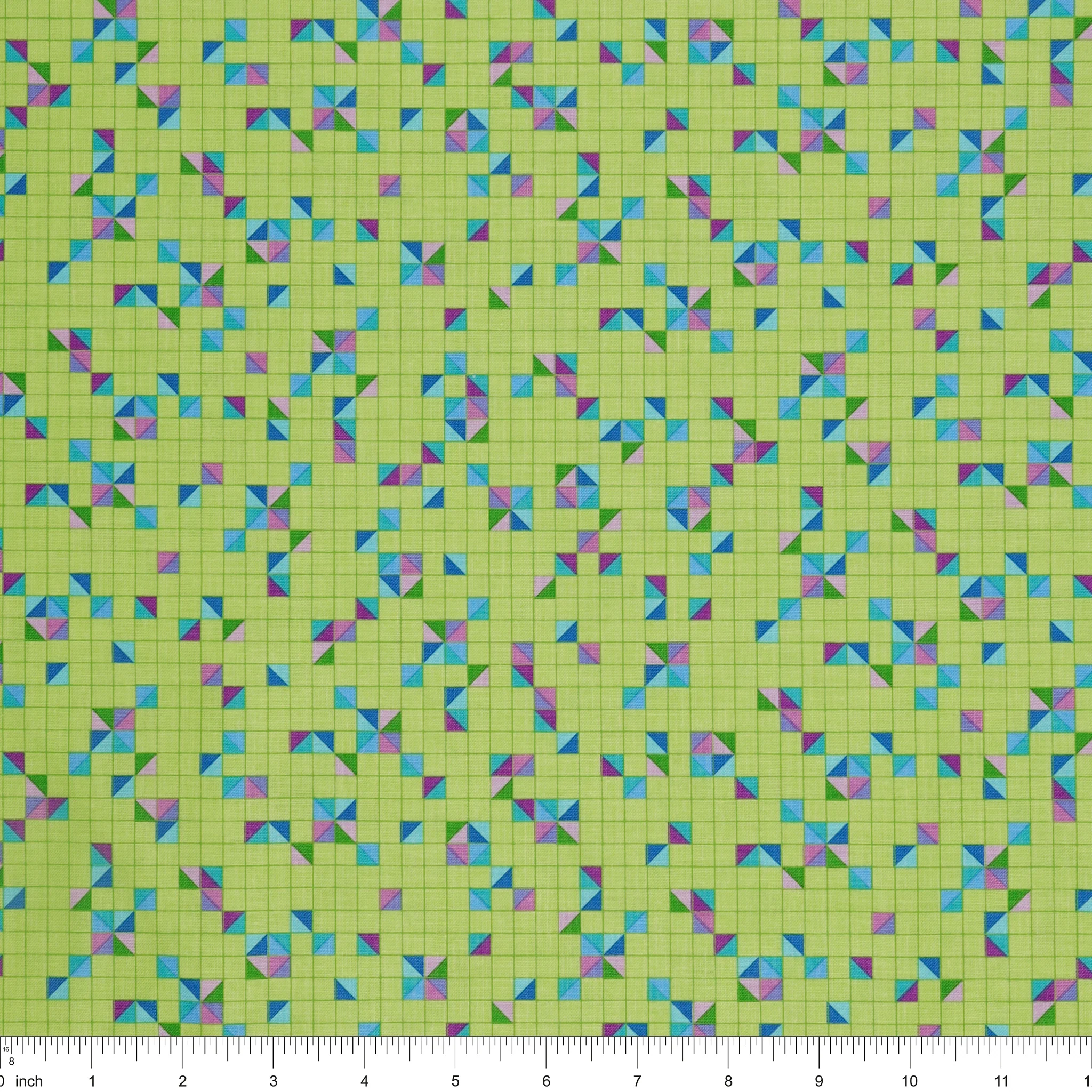 Twilight Serenade Fabric Collection - Modern Triangles Green - Image 3