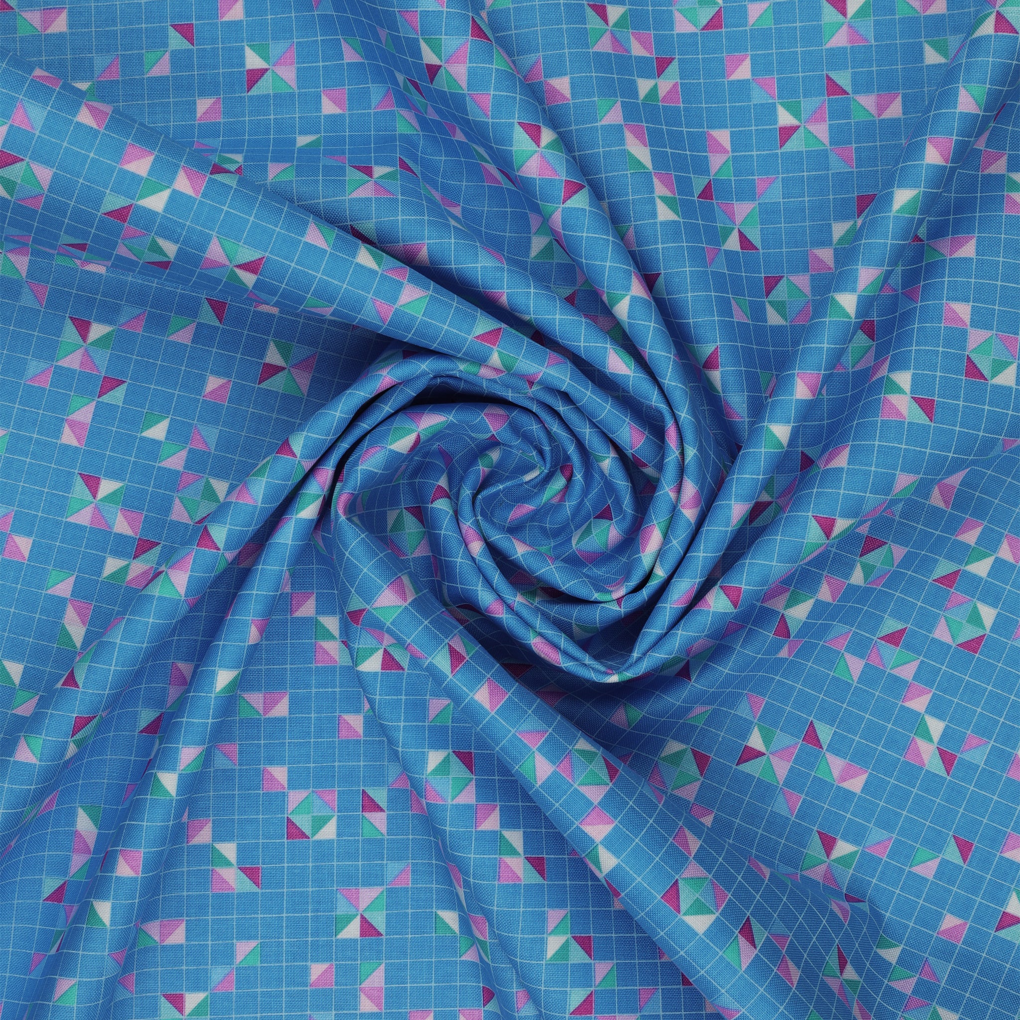 Twilight Serenade Fabric Collection - Modern Triangles Peri - Image 2