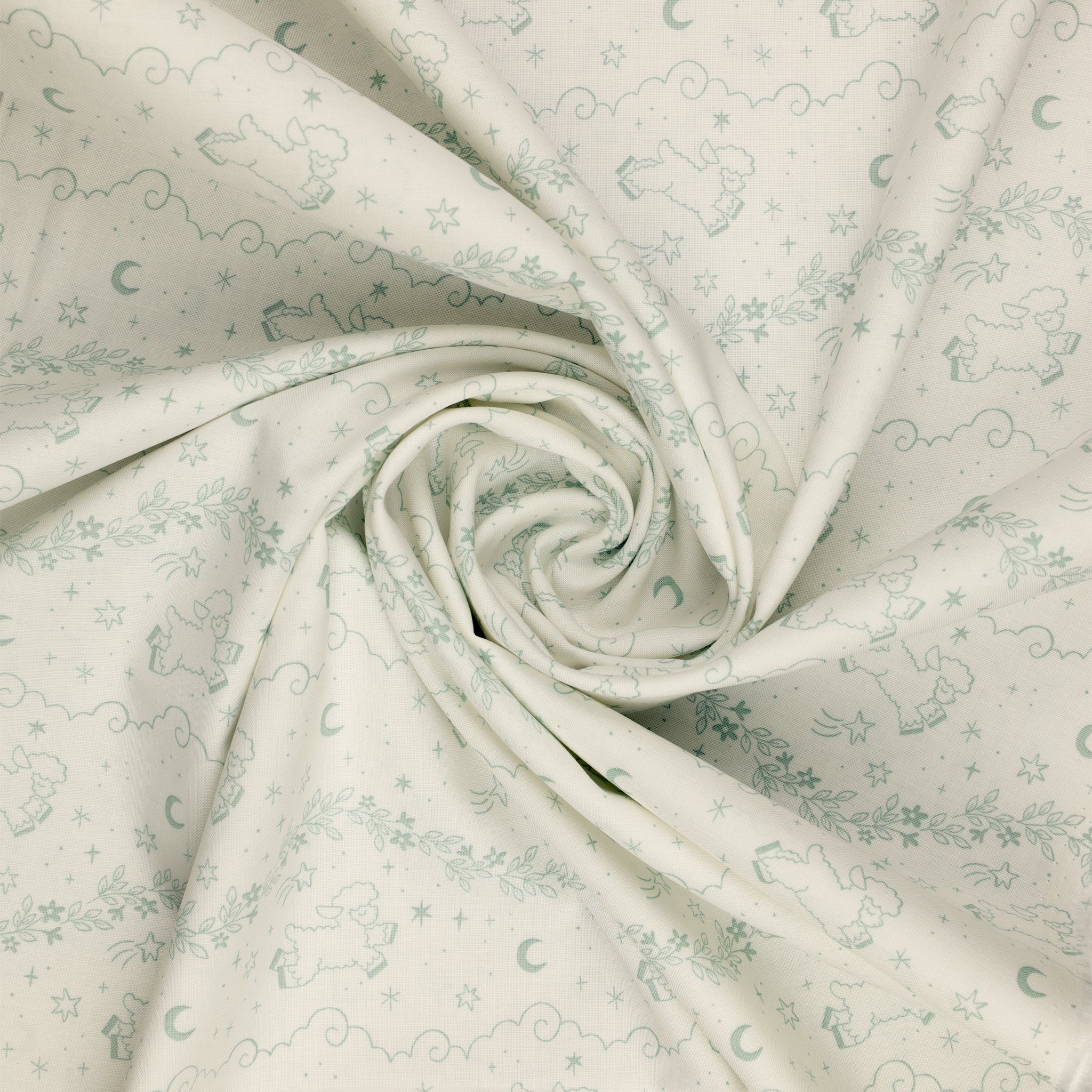 Twinkle Little Star Fabric Collection - Counting Sheep Cloud - Image 2