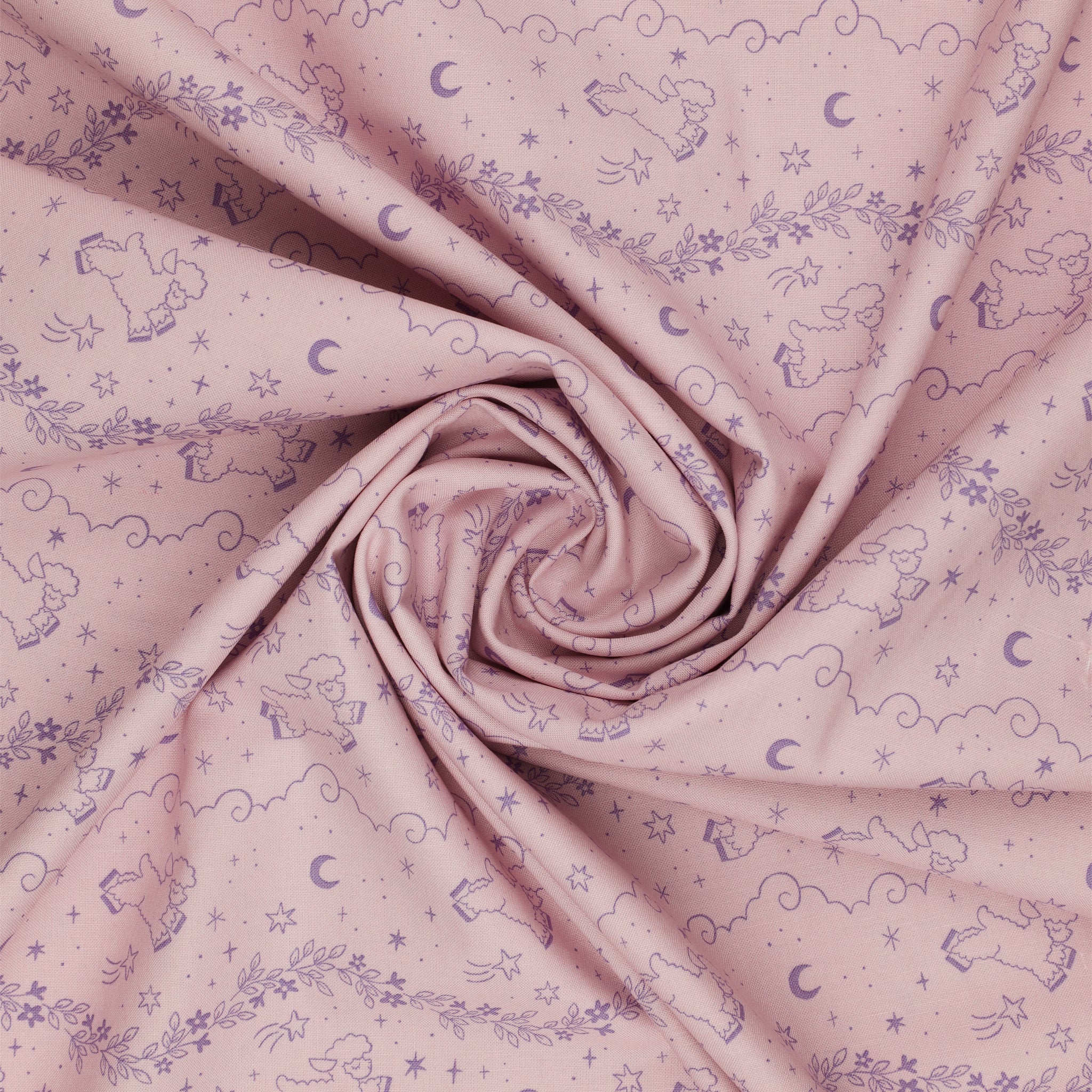 Twinkle Little Star Fabric Collection - Counting Sheep Pink - Image 2