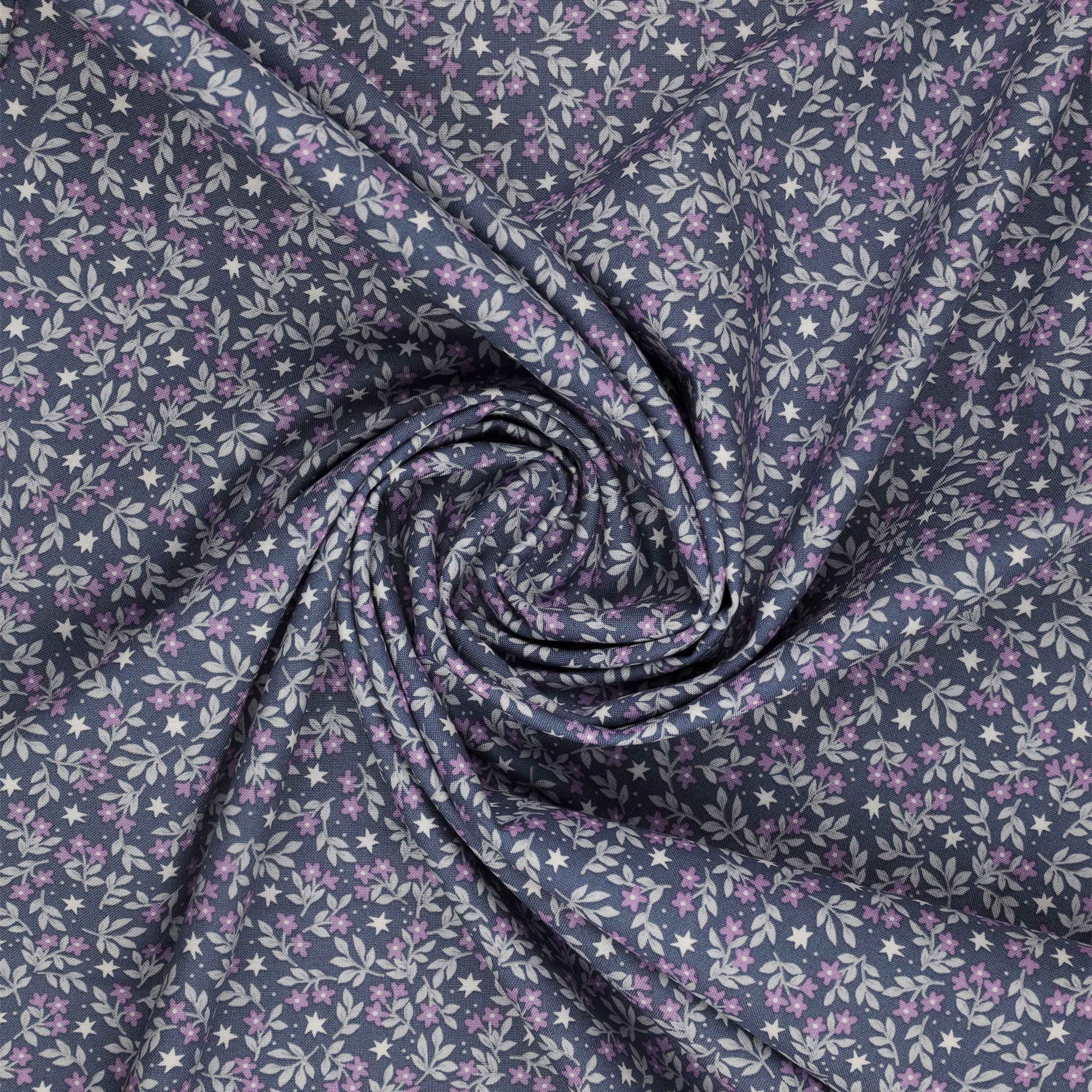 Twinkle Little Star Fabric Collection - Jasmine Stars Denim - Image 2