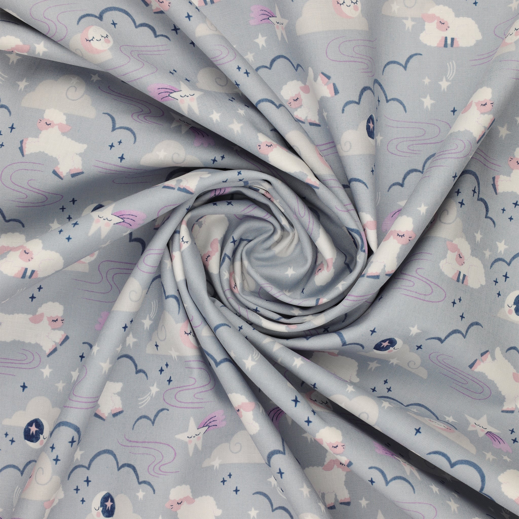 Twinkle Little Star Fabric Collection - Main Blue - Image 2