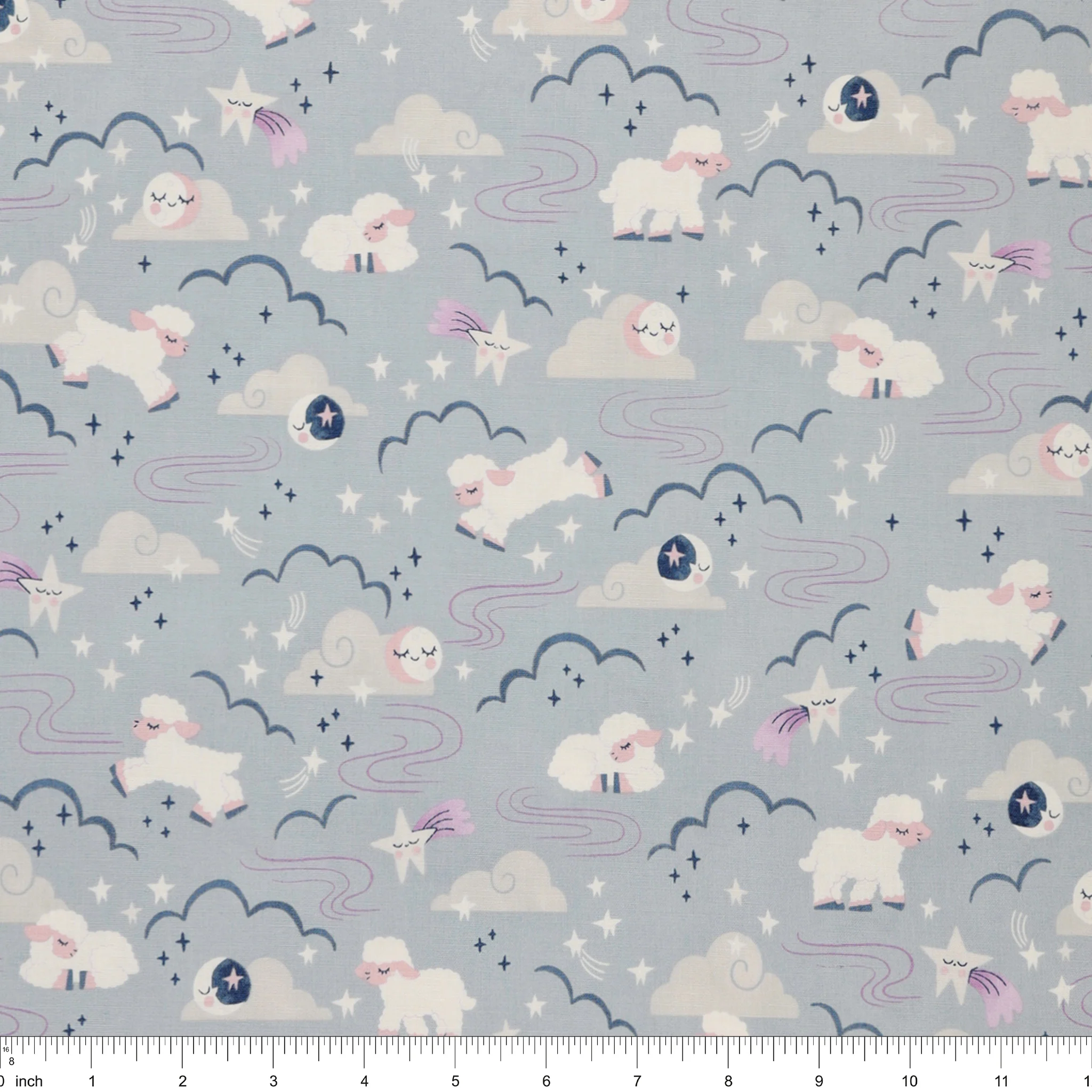 Twinkle Little Star Fabric Collection - Main Blue - Image 3