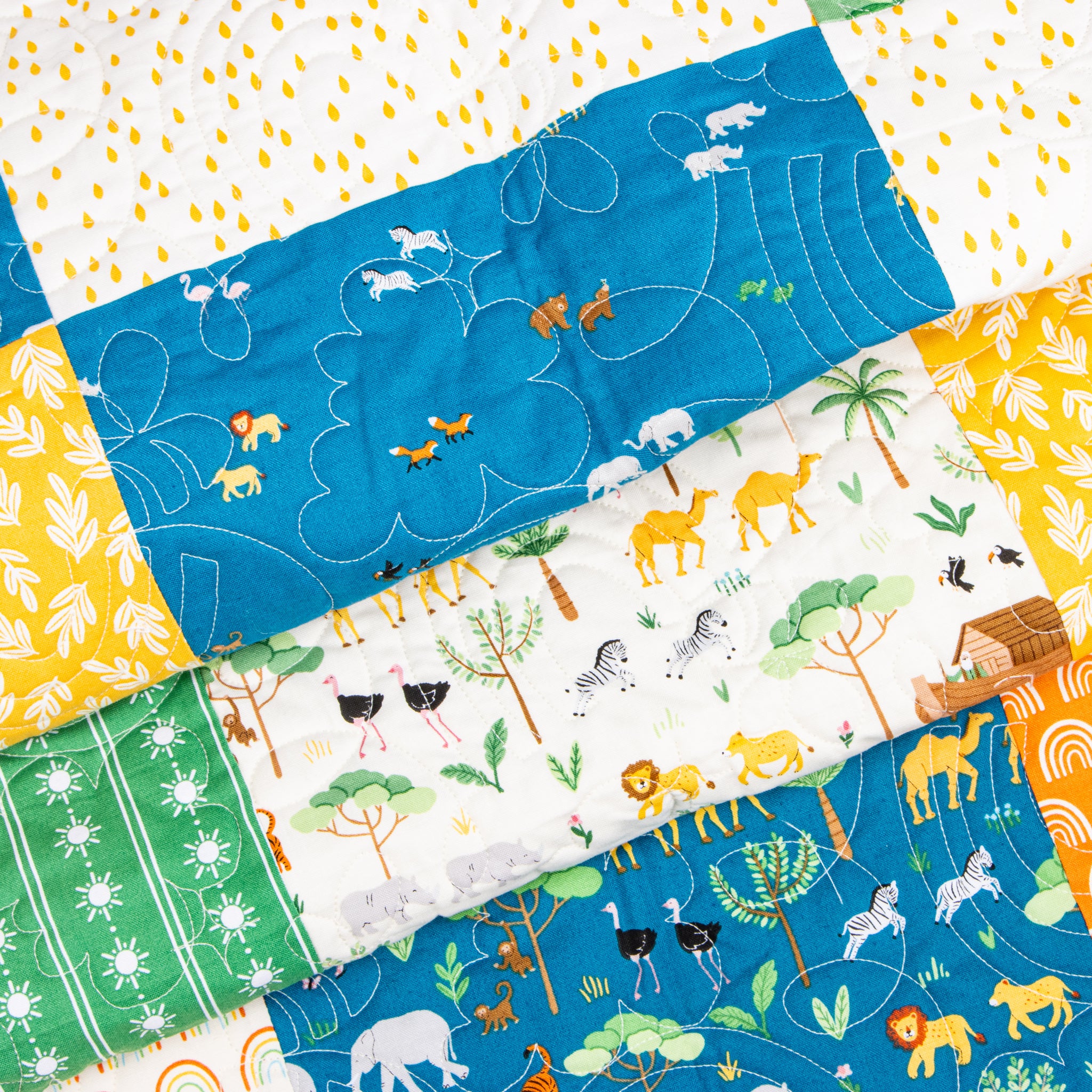 Two by Two Fabric Collection - Chasing Rainbows Sky - Image 7