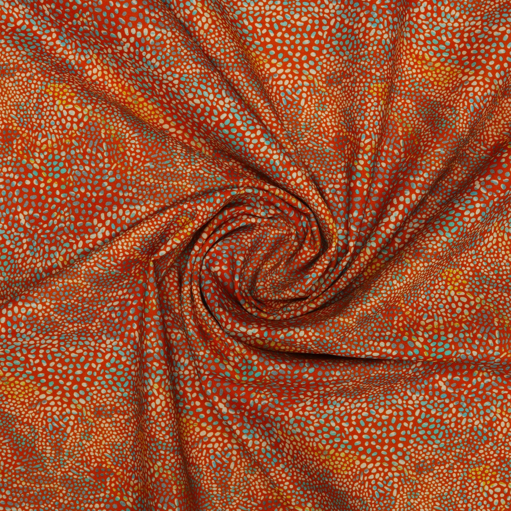 Under The Sea Fabric Collection - Bubble Trails Coral - Image 2